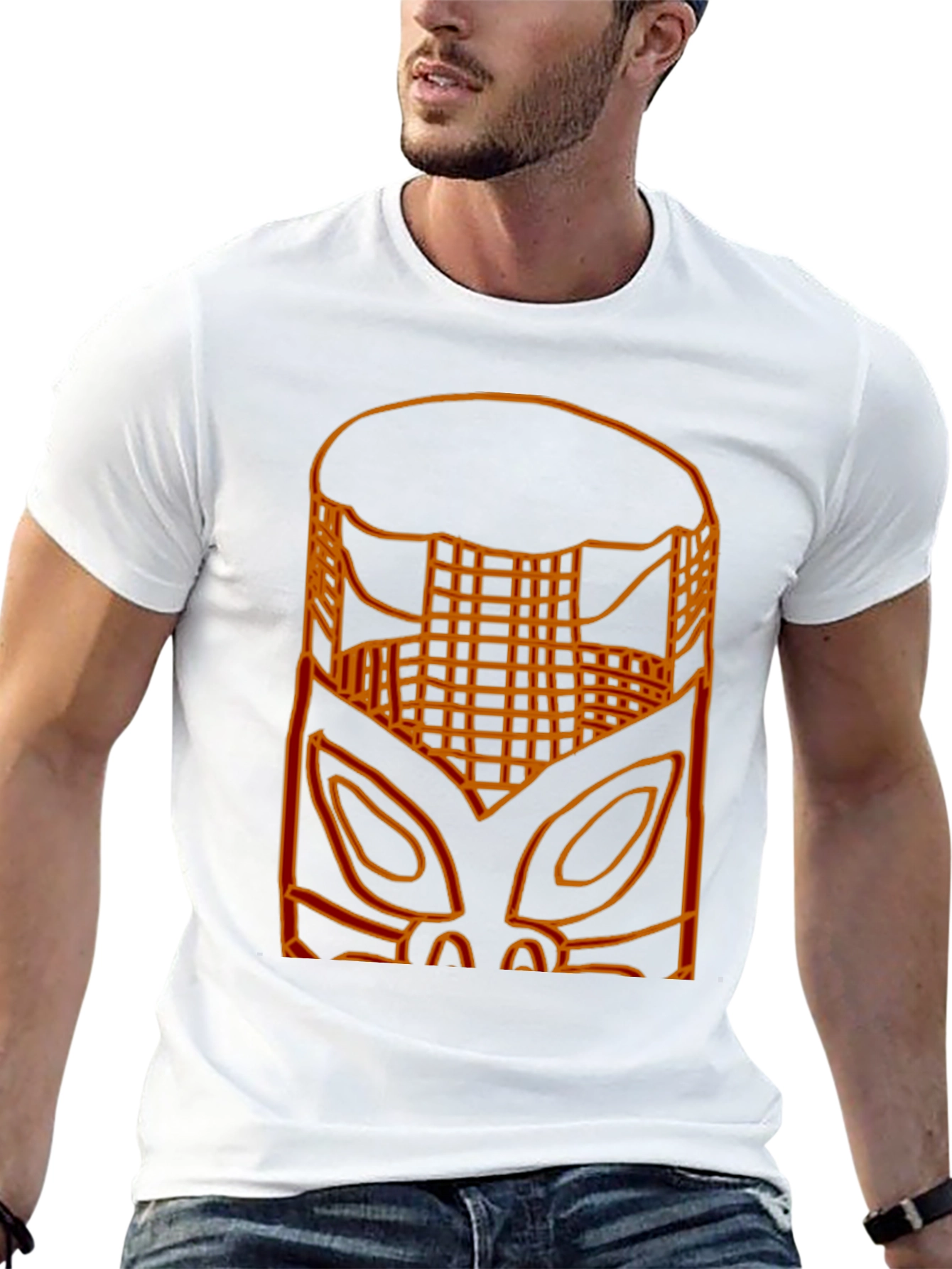 Tribal Mask Graphic Tee - Mens Black T-Shirt