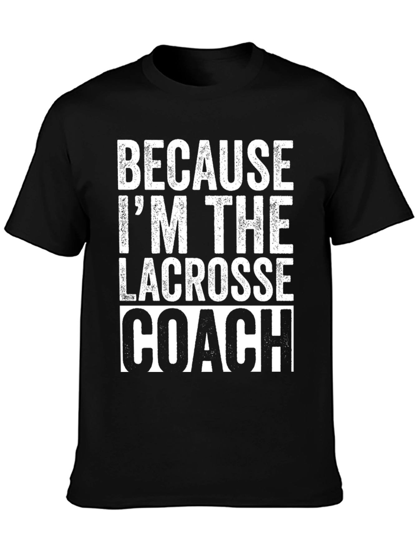 Lacrosse Coach Graphic T-Shirt - Black Cotton Tee