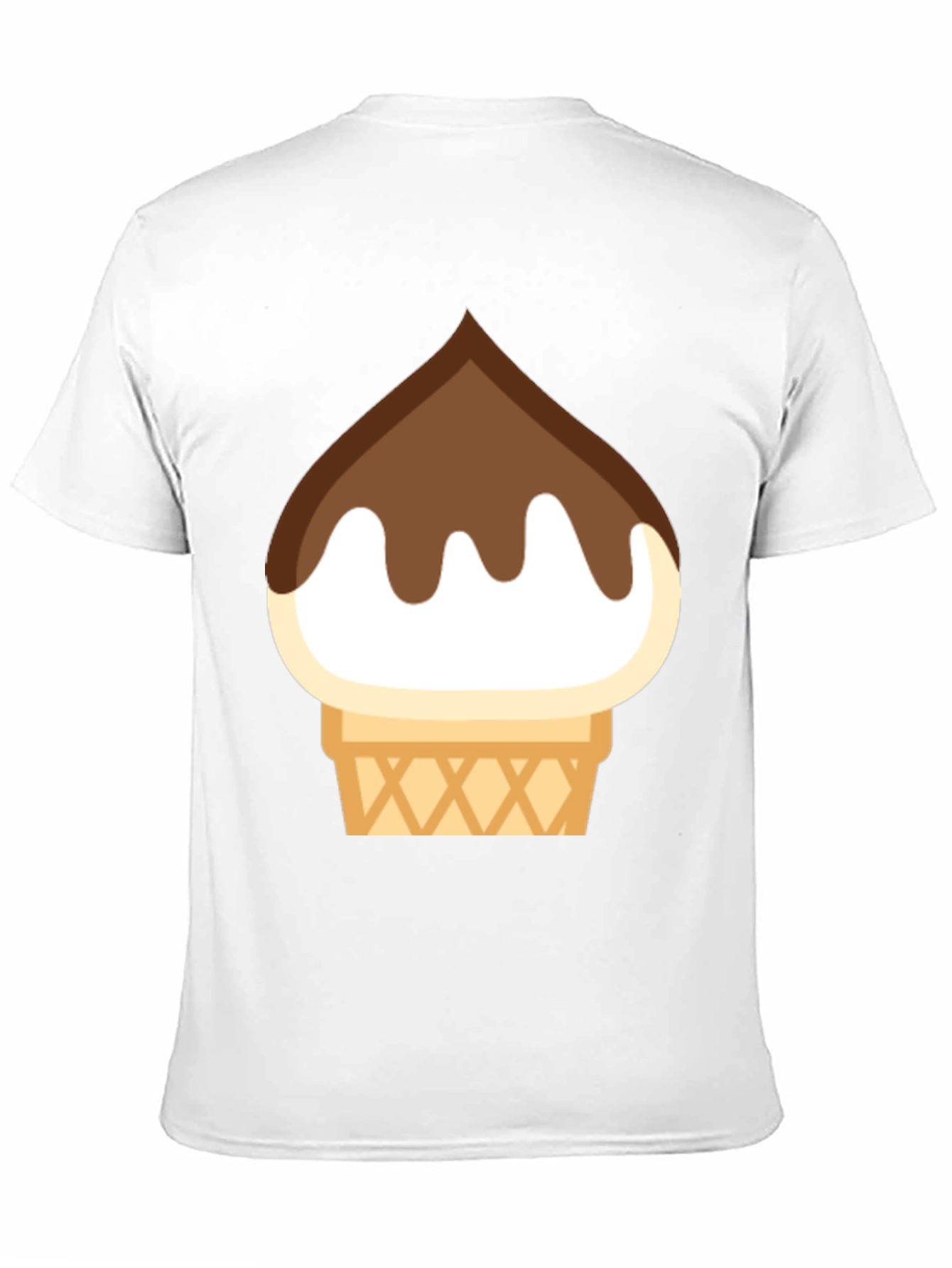 Ice Cream Cone Graphic Tee - Black Cotton T-Shirt