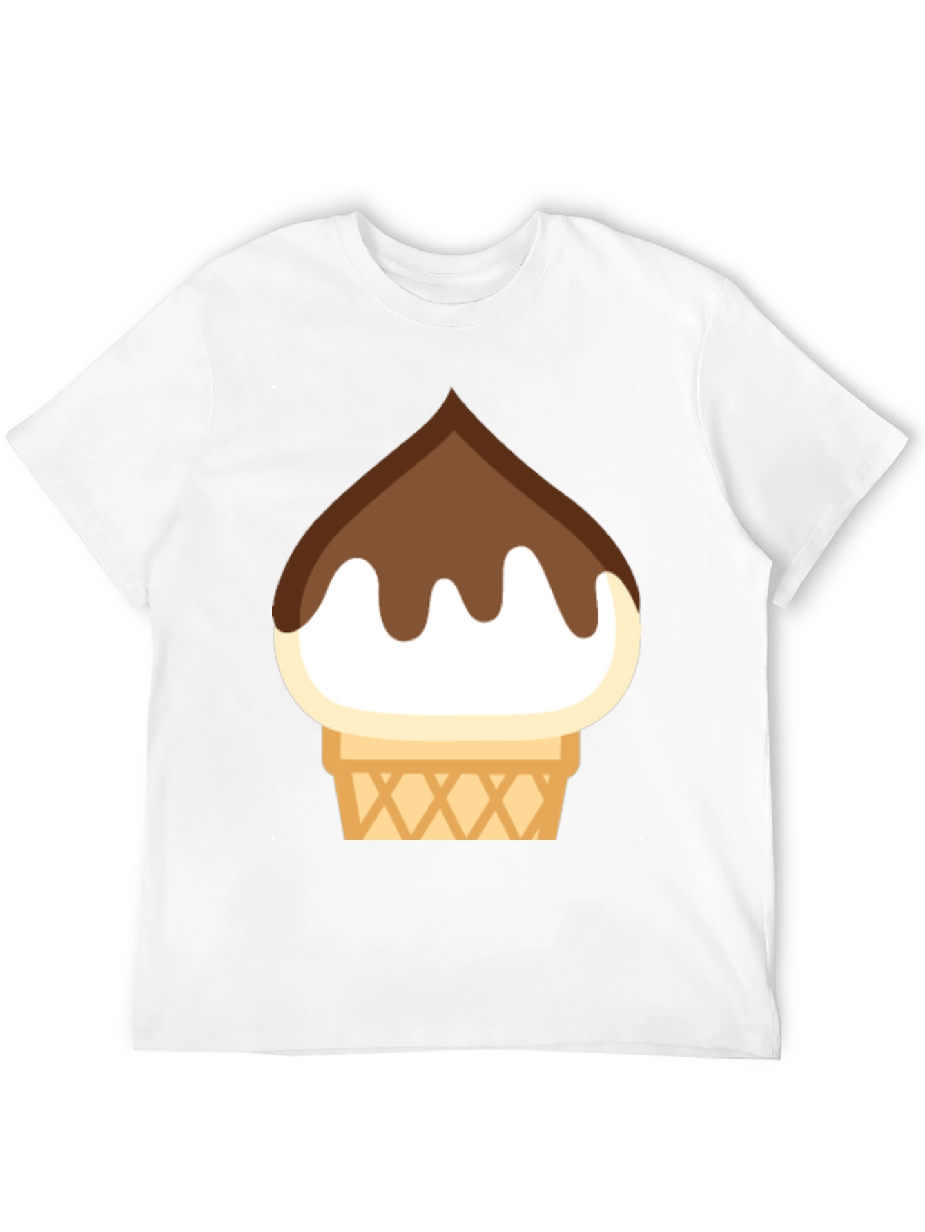 Ice Cream Cone Graphic Tee - Black Cotton T-Shirt