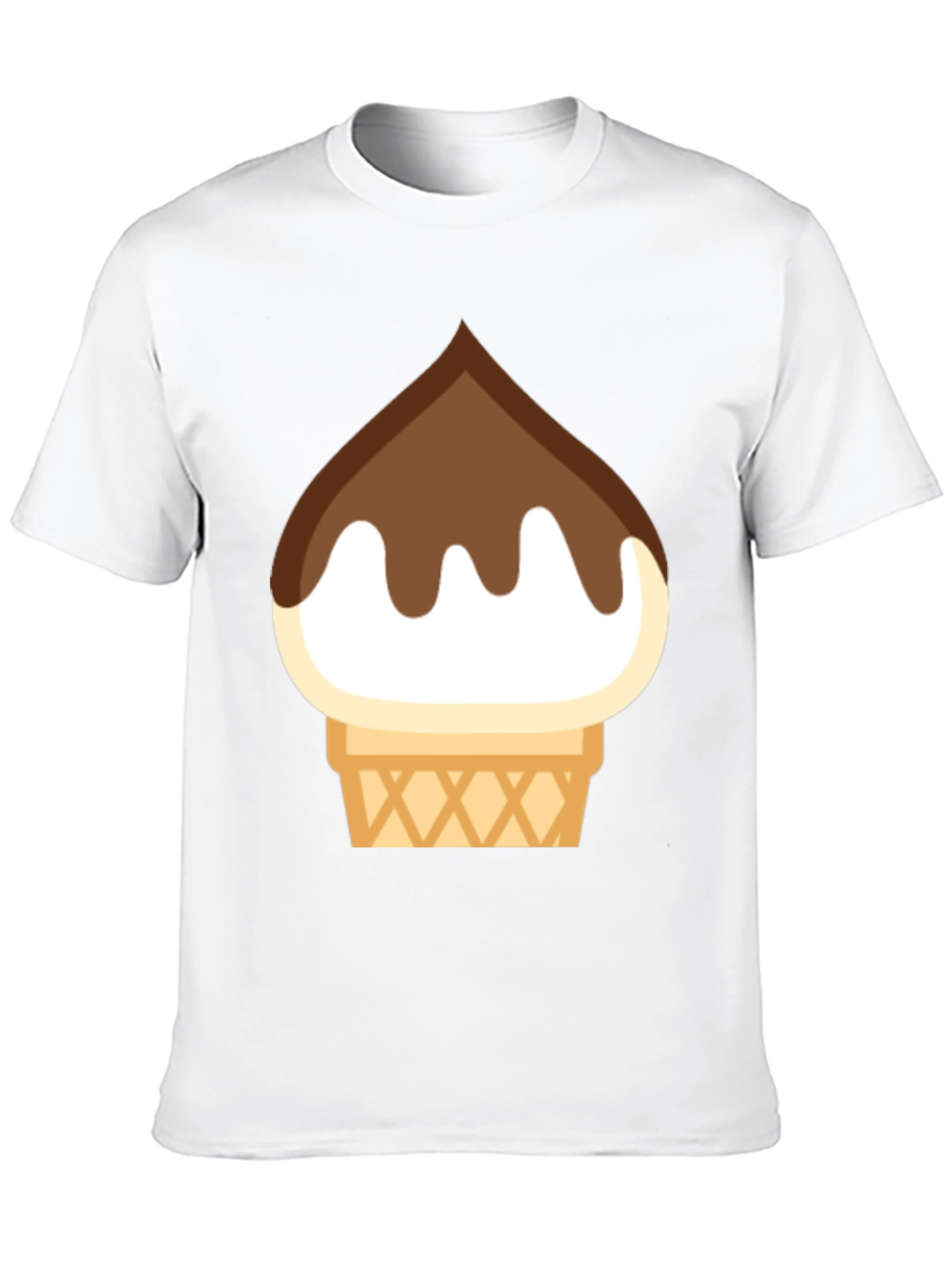 Ice Cream Cone Graphic Tee - Black Cotton T-Shirt