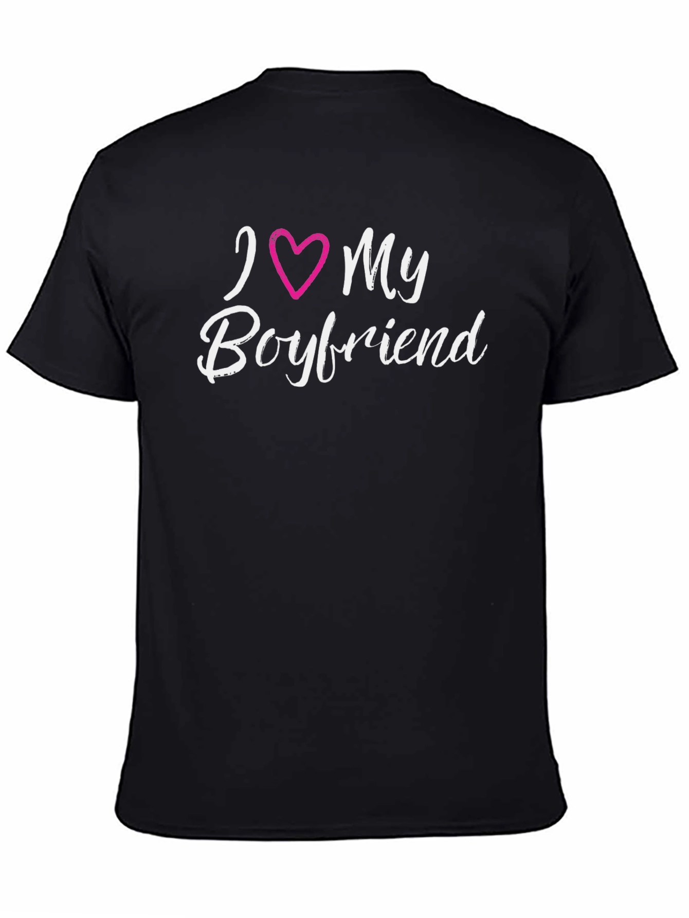 I Love My Boyfriend Graphic Tee - Black