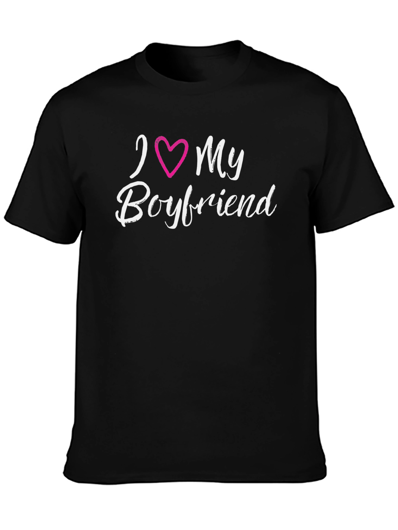 I Love My Boyfriend Graphic Tee - Black