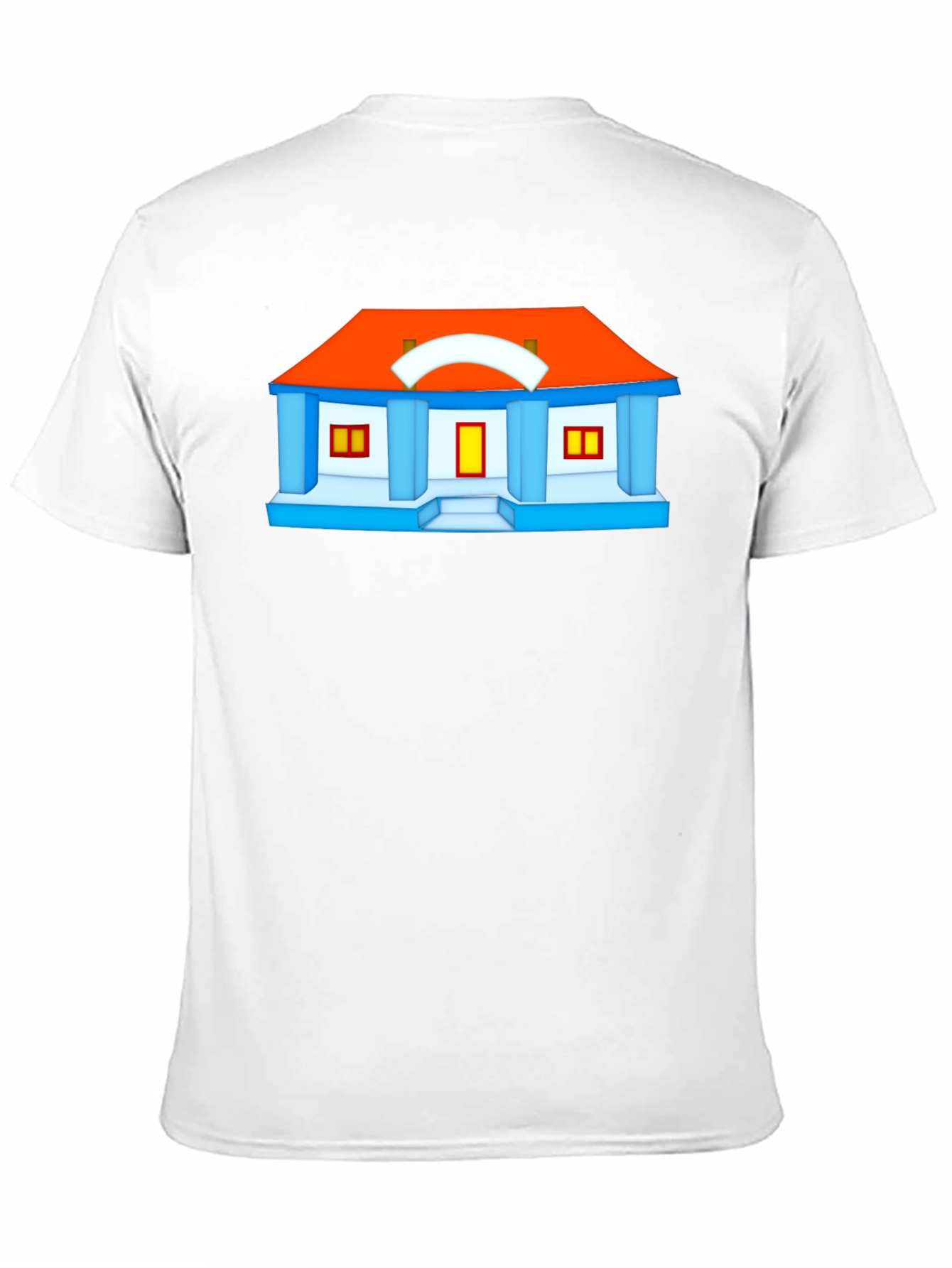 Cartoon House Graphic Tee - Black T-Shirt