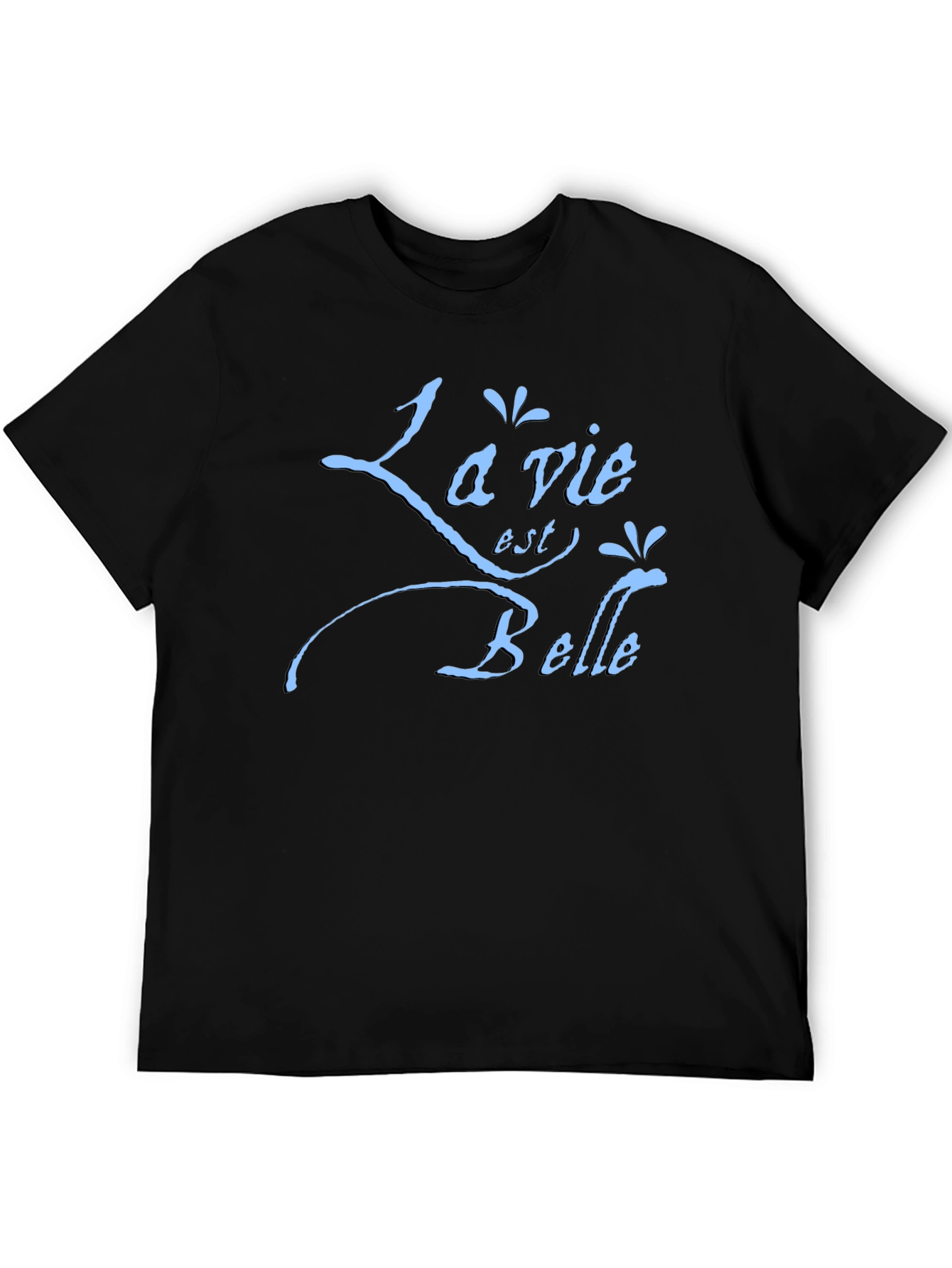 La Vie Est Belle Graphic Tee - Black T-Shirt