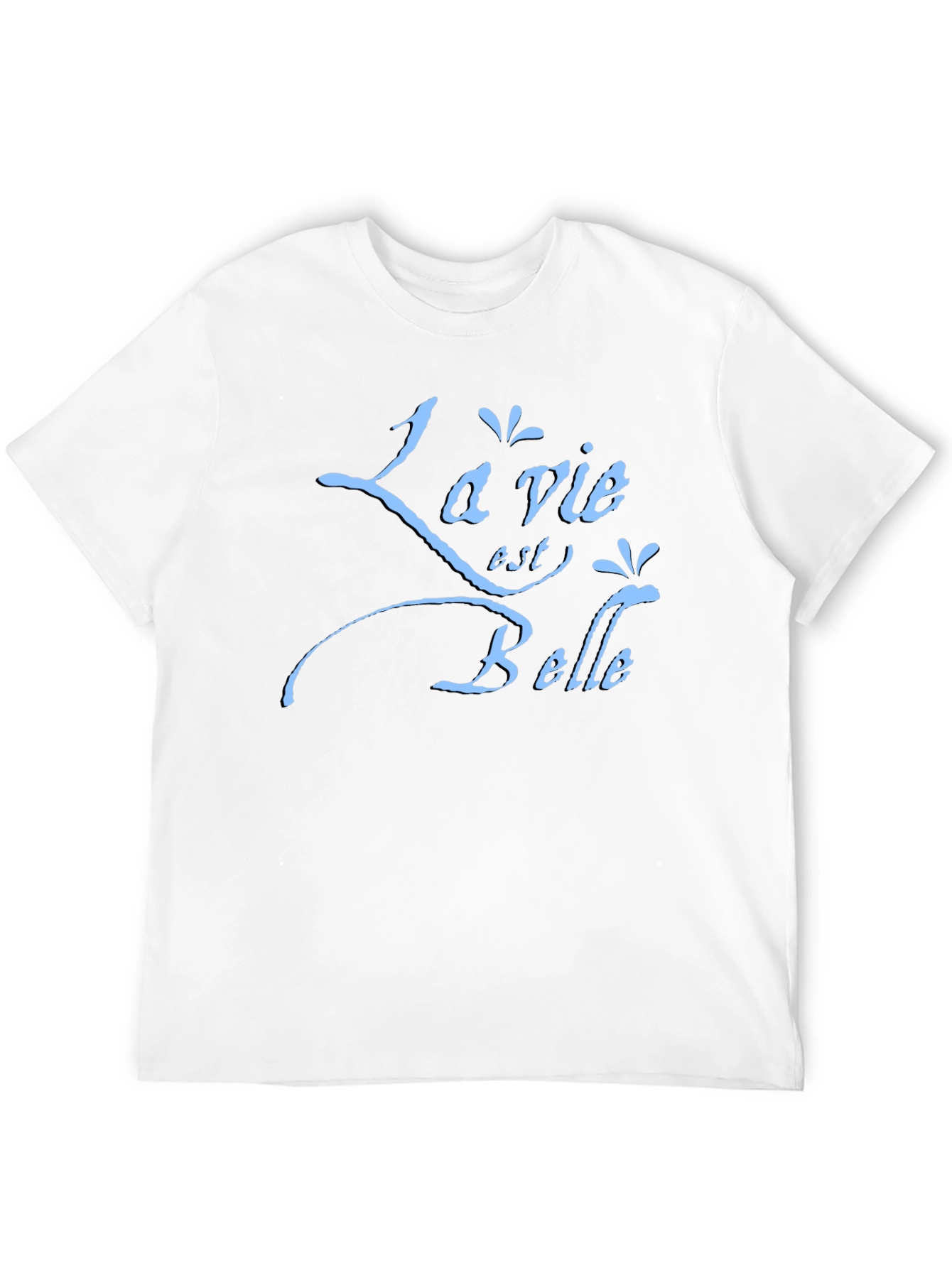 La Vie Est Belle Graphic Tee - Black T-Shirt
