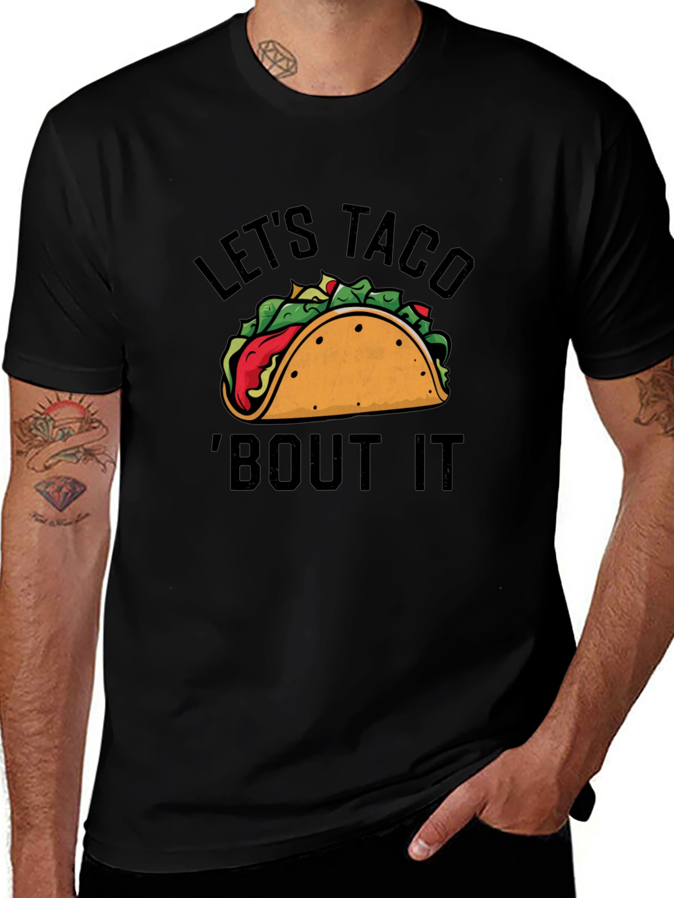 Lets Taco Bout It Black T-Shirt
