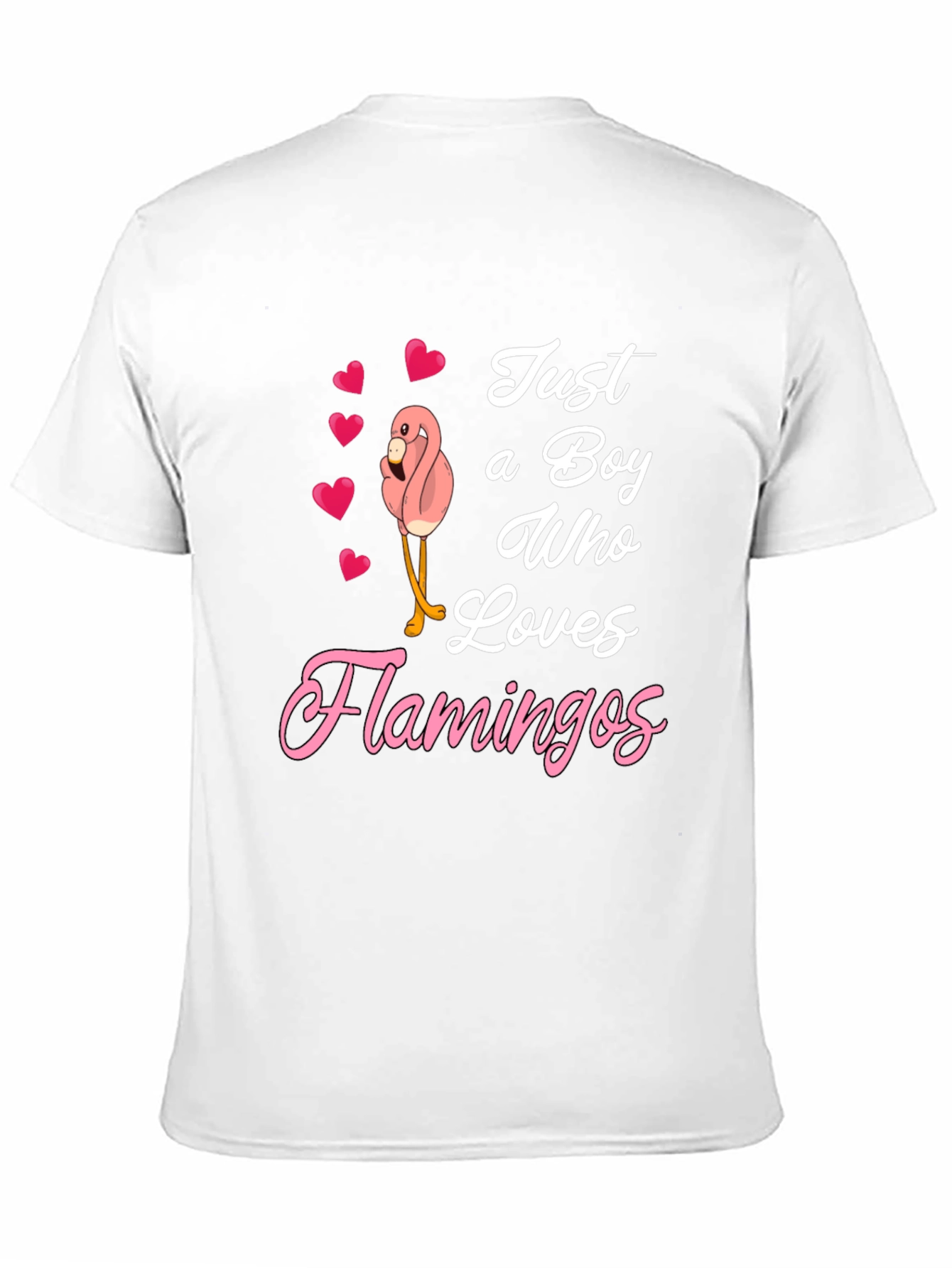 Boy Loves Flamingos Graphic T-Shirt