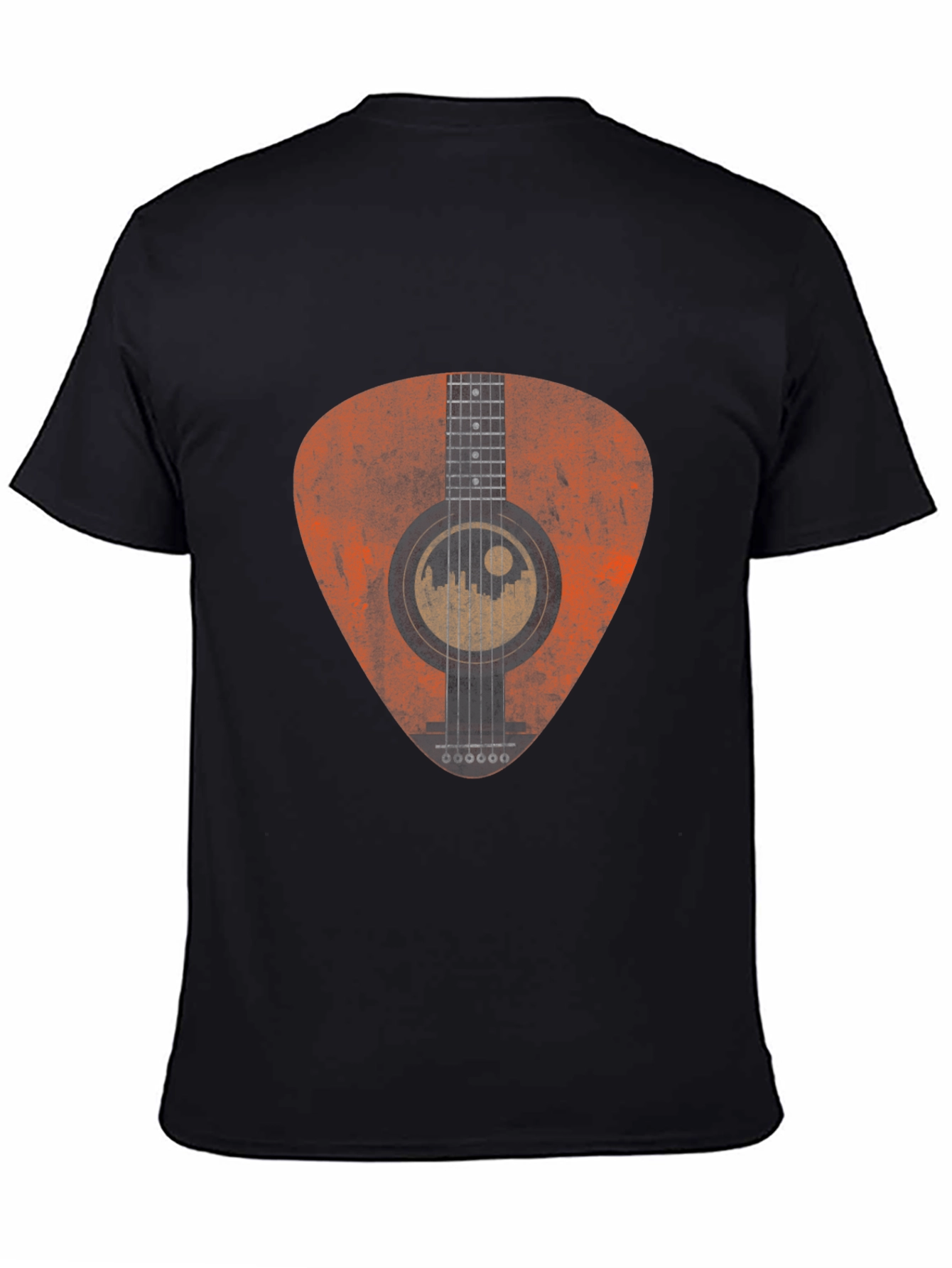 Acoustic Guitar Pick Graphic Tee - Black