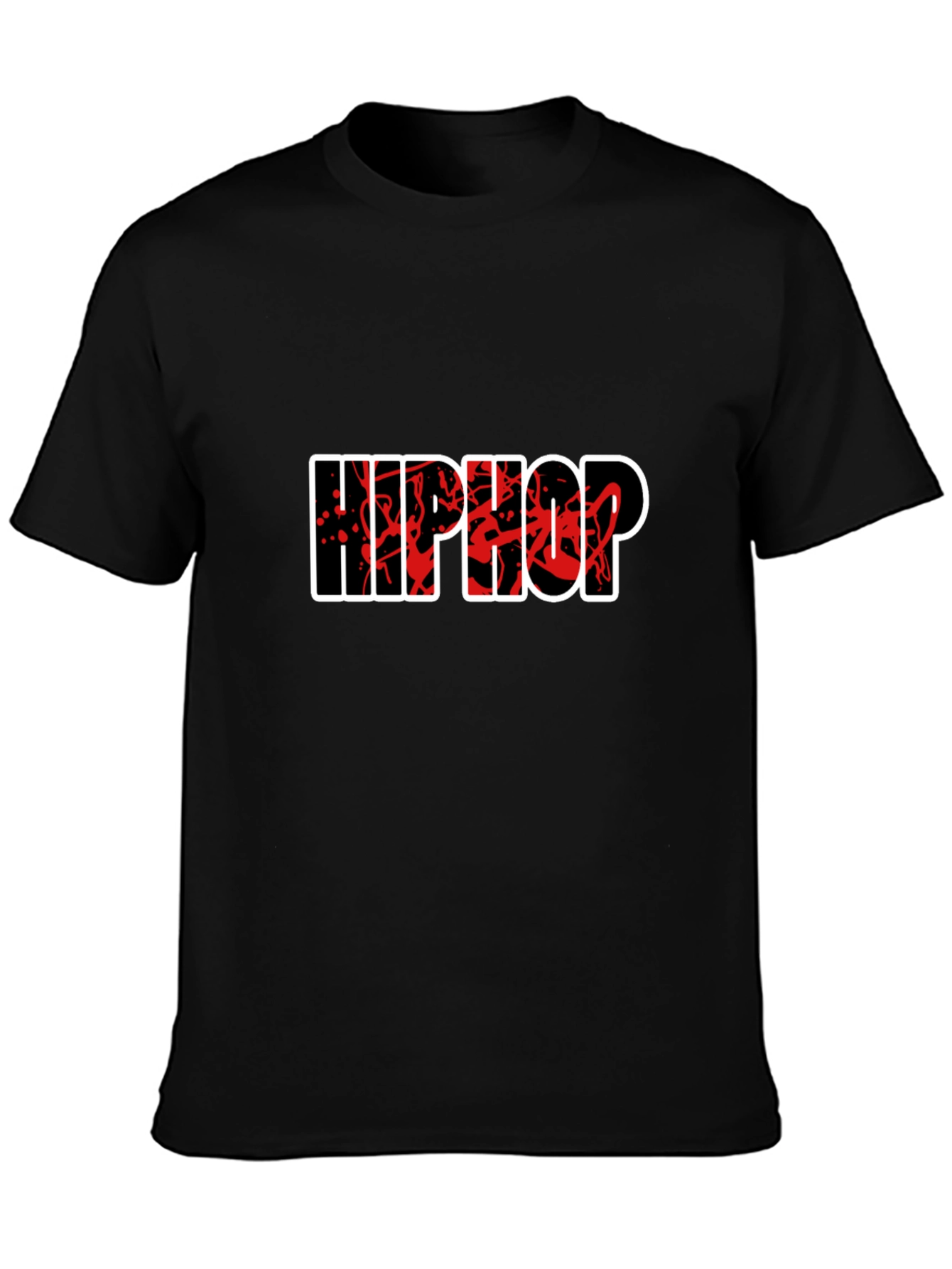 Hip Hop Graphic Tee - Stylish Black Cotton T-Shirt