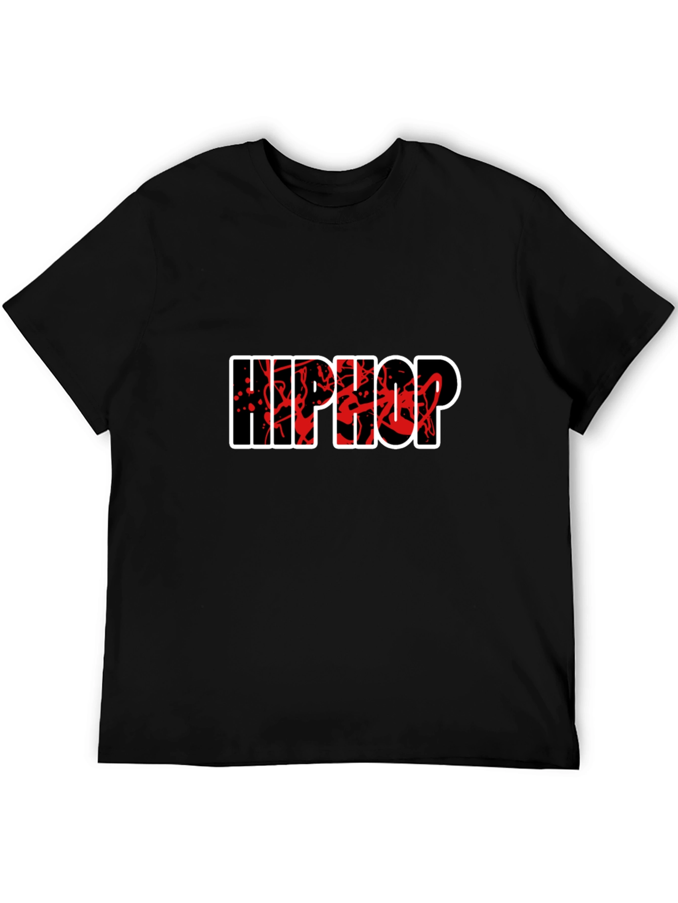 Hip Hop Graphic Tee - Stylish Black Cotton T-Shirt