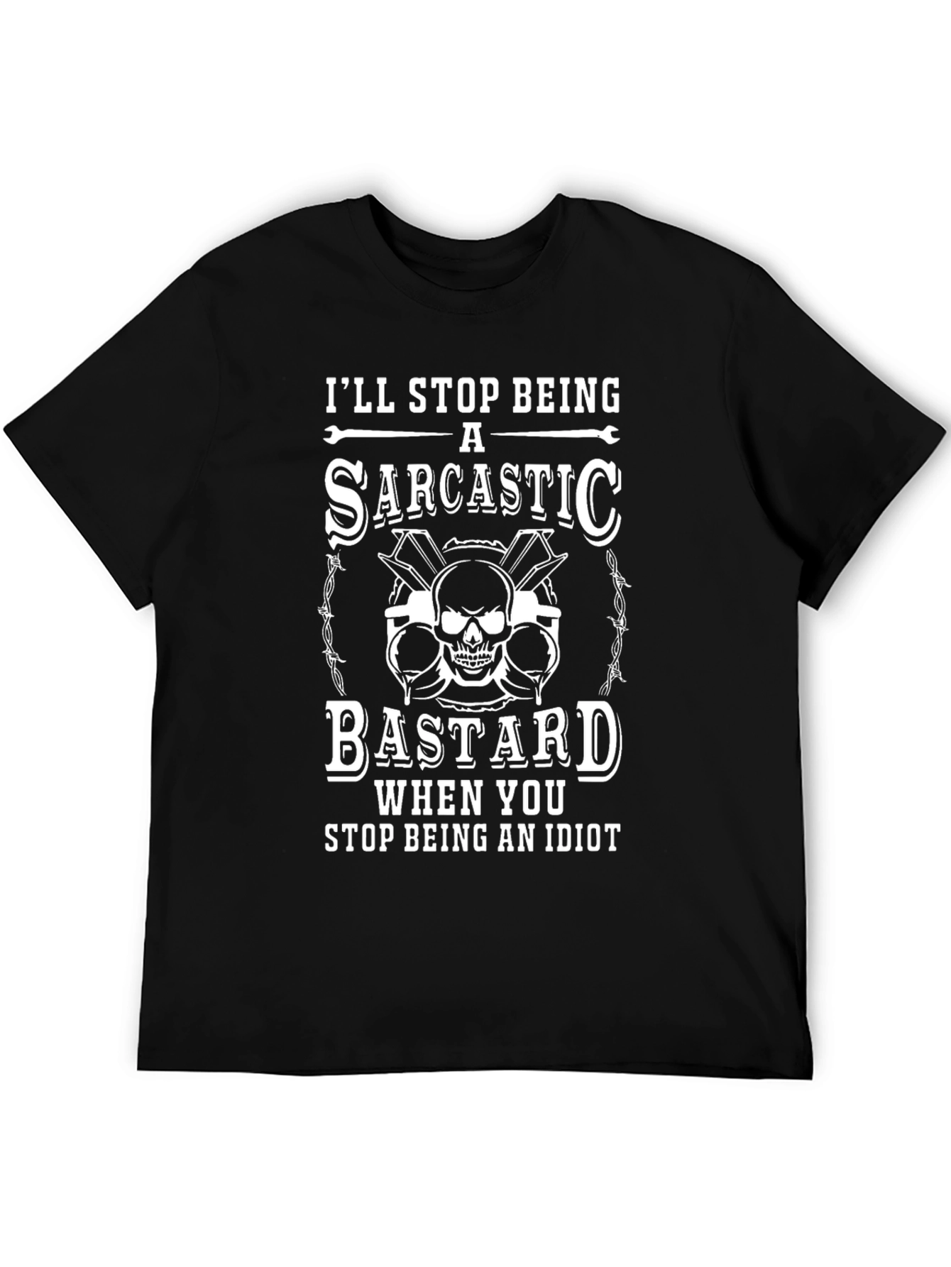 Sarcastic Bastard Graphic Tee - Novelty Humor T-Shirt