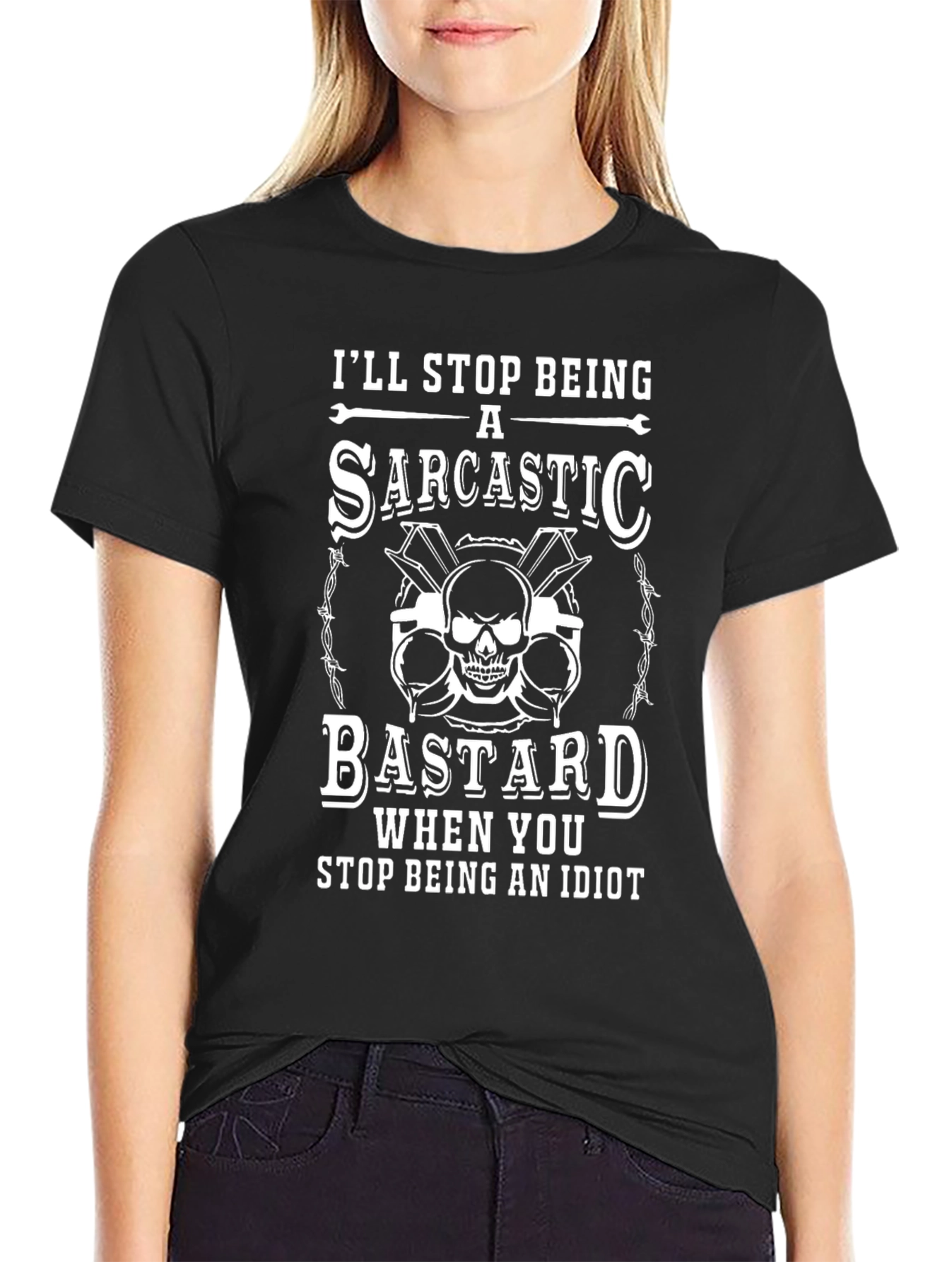 Sarcastic Bastard Graphic Tee - Novelty Humor T-Shirt
