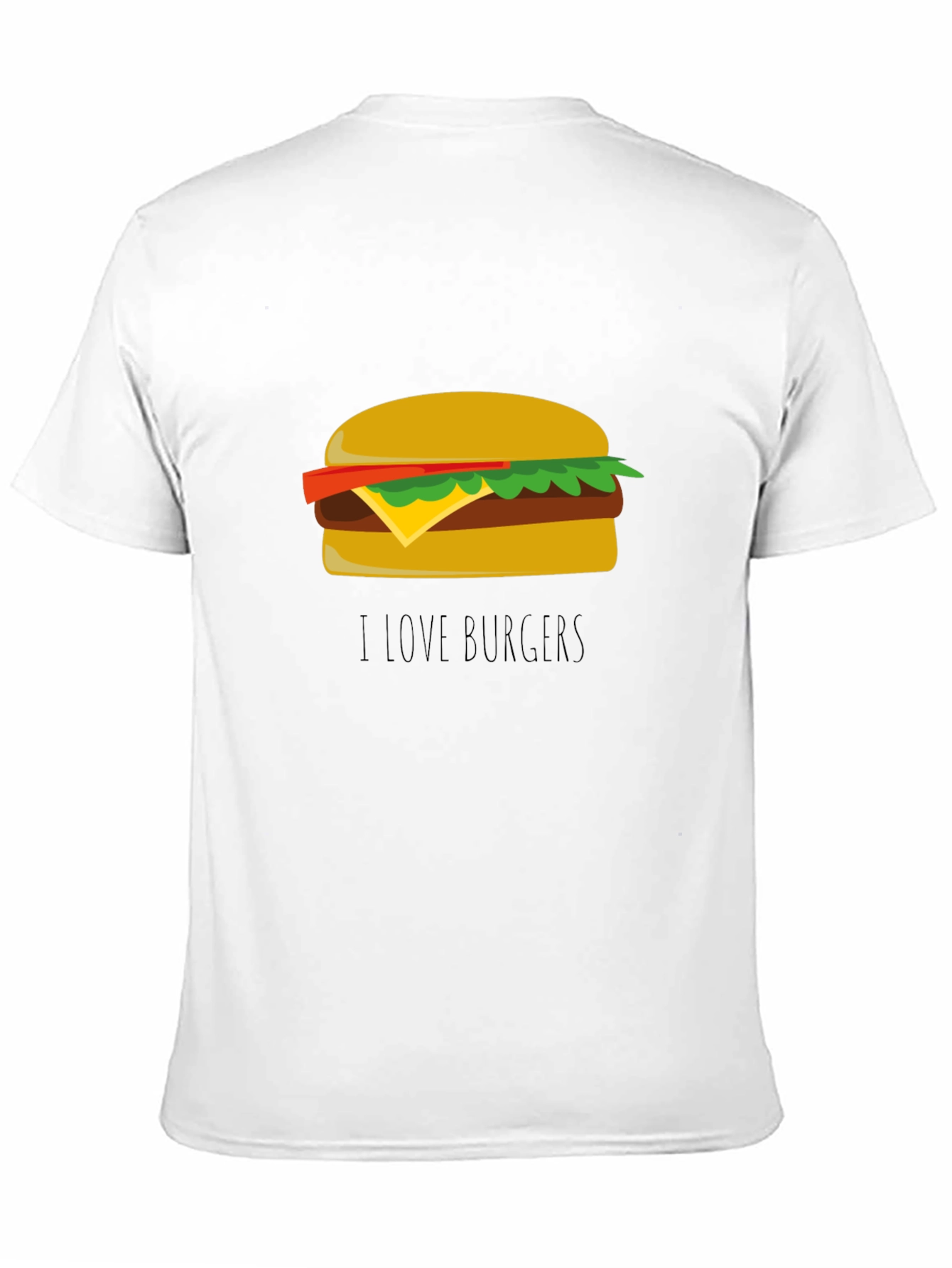 I Love Burgers T-Shirt - Casual Black Tee