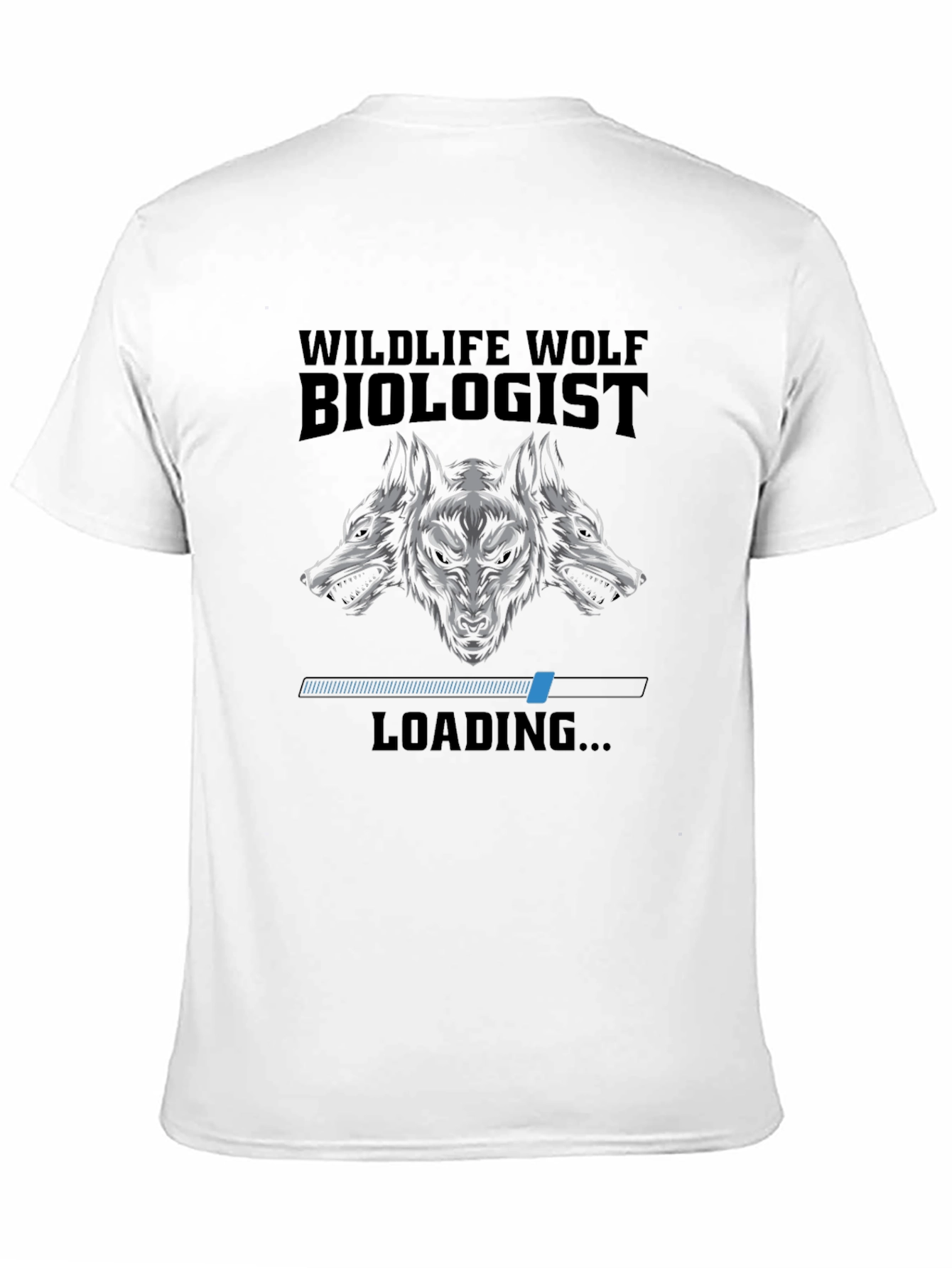 Wildlife Wolf Biologist Loading Graphic T-Shirt