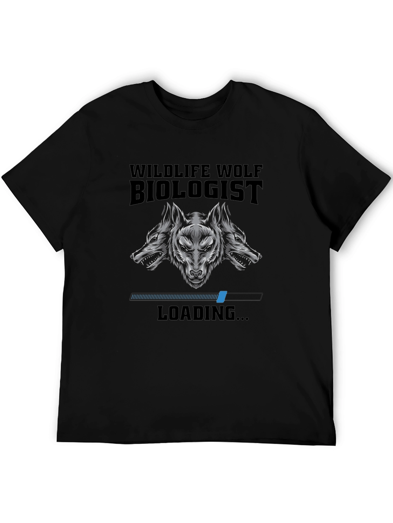 Wildlife Wolf Biologist Loading Graphic T-Shirt