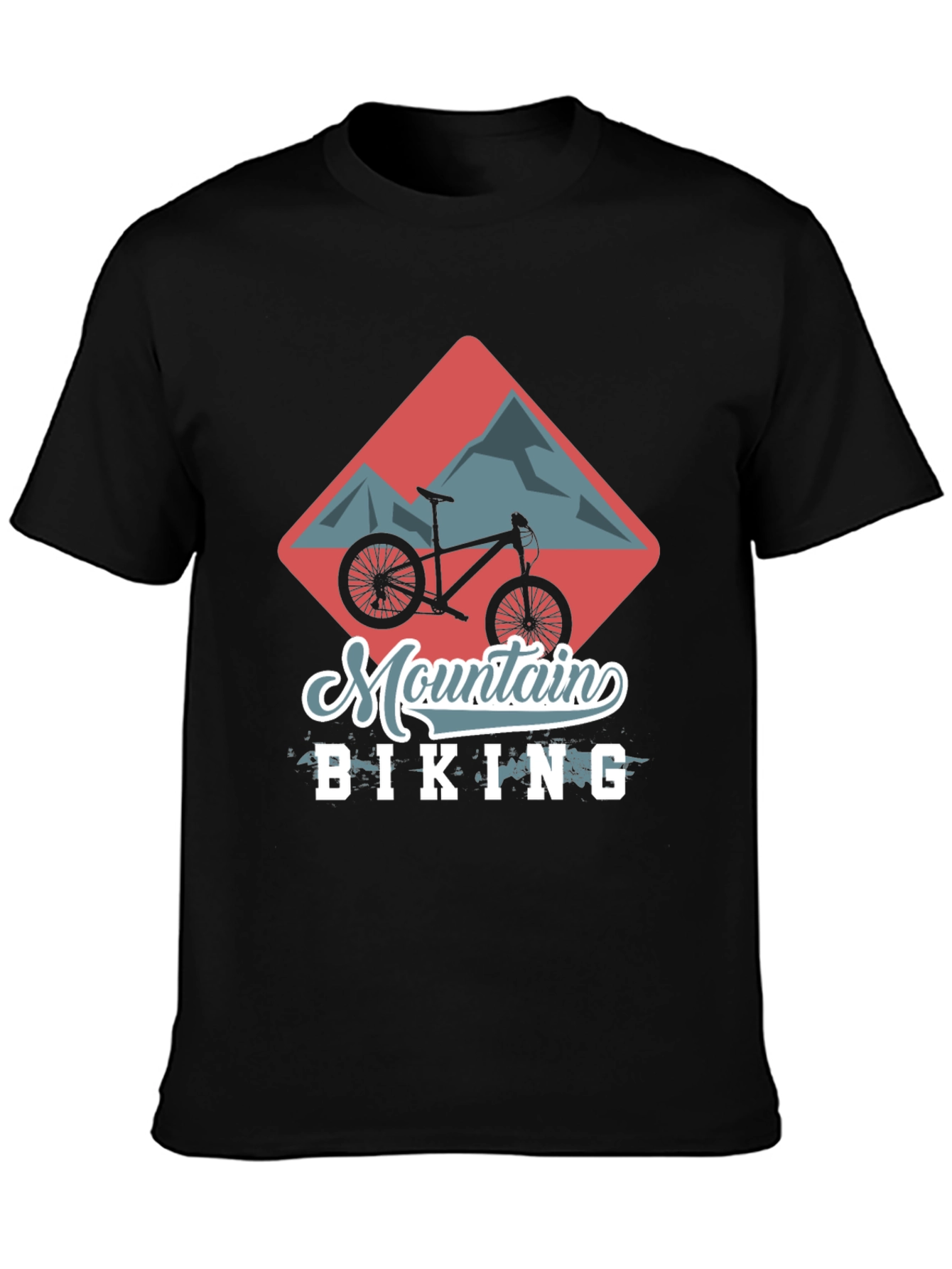 Mountain Biking Graphic Tee - Black