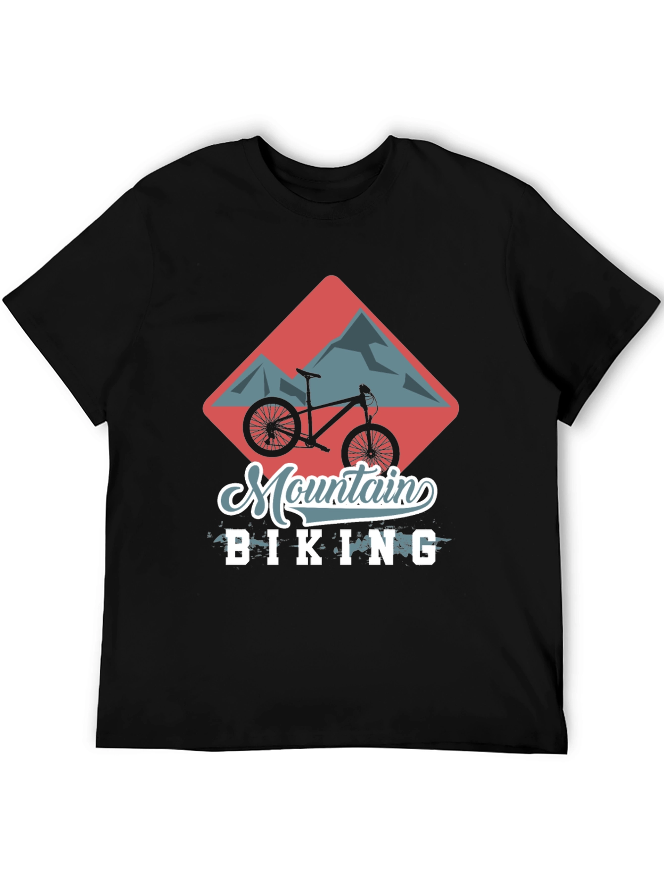 Mountain Biking Graphic Tee - Black
