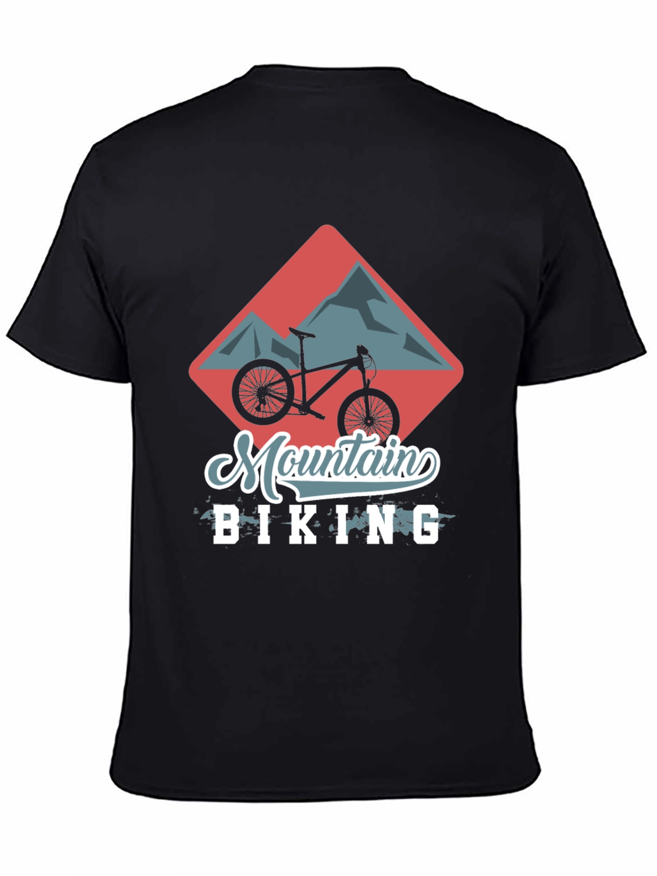 Mountain Biking Graphic Tee - Black