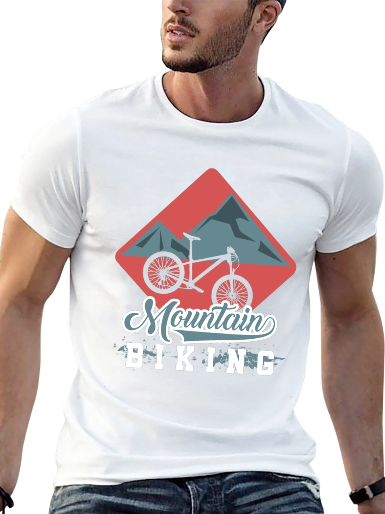 Mountain Biking Graphic Tee - Black