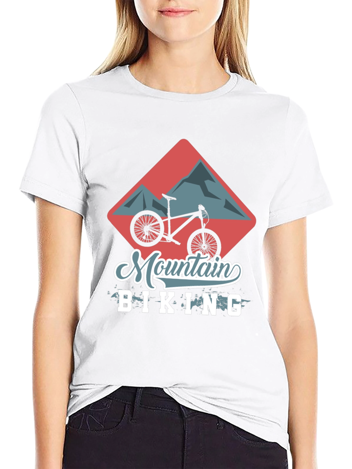 Mountain Biking Graphic Tee - Black