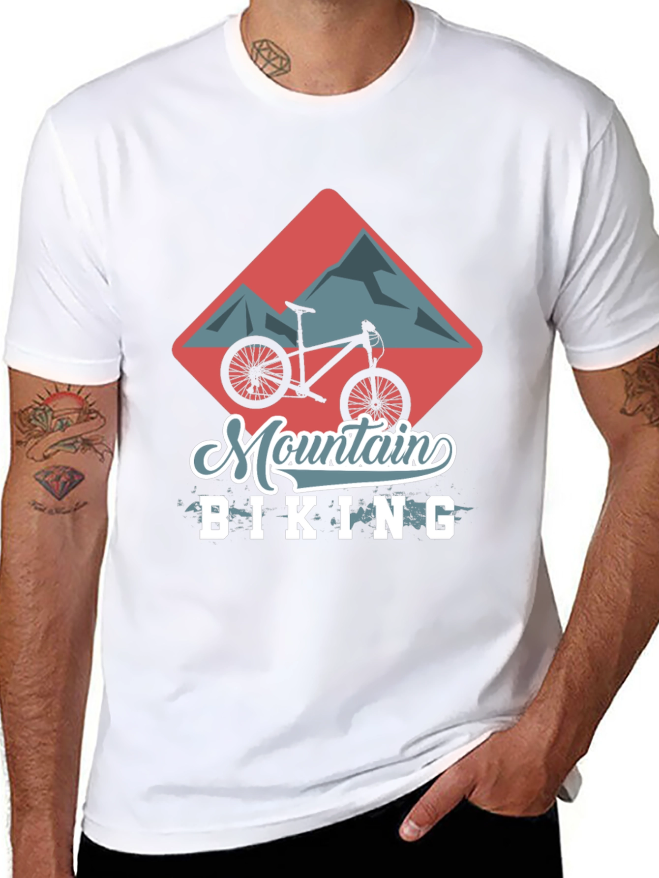 Mountain Biking Graphic Tee - Black