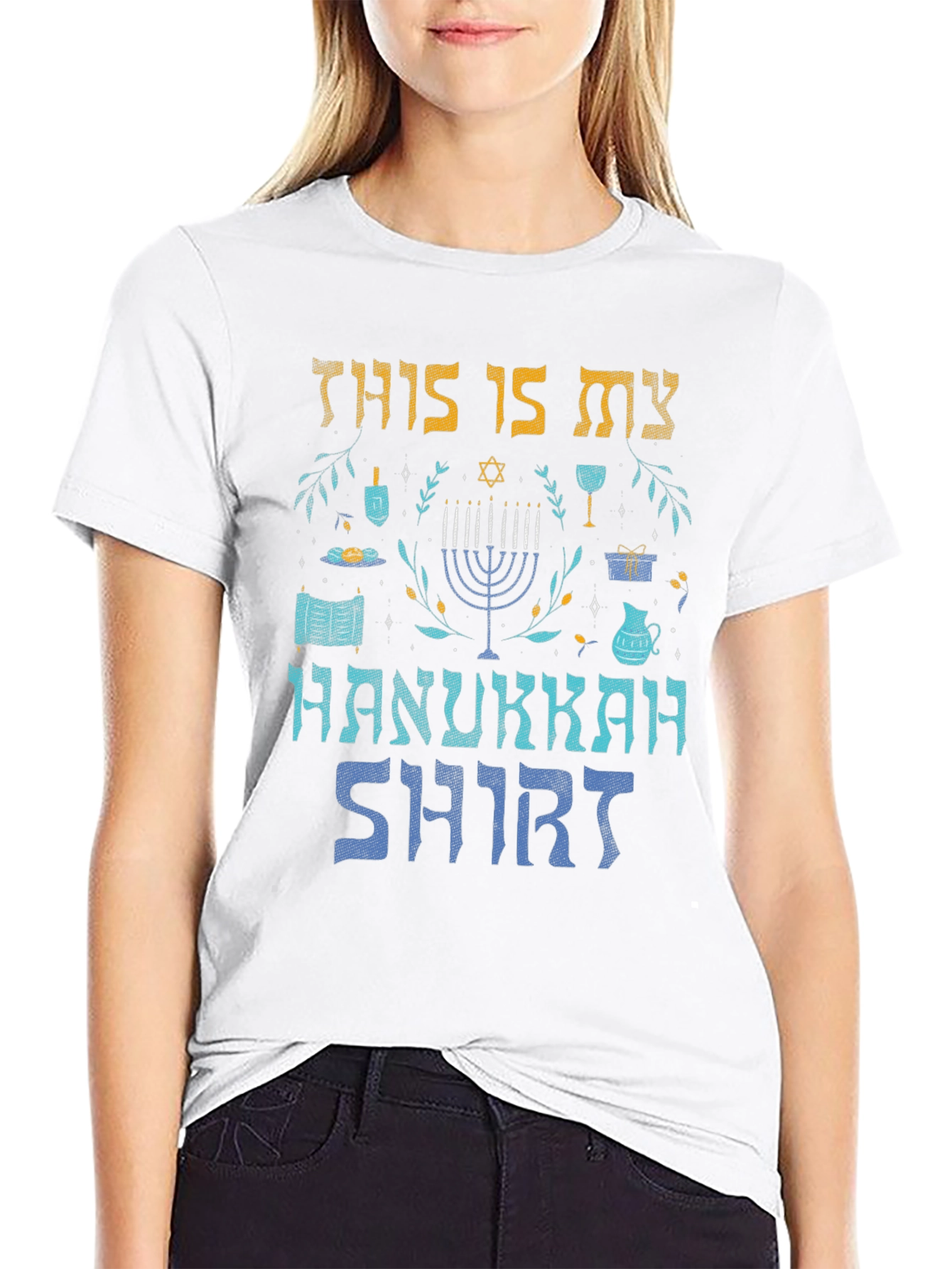 Hanukkah Shirt - Menorah Holiday Graphic Tee