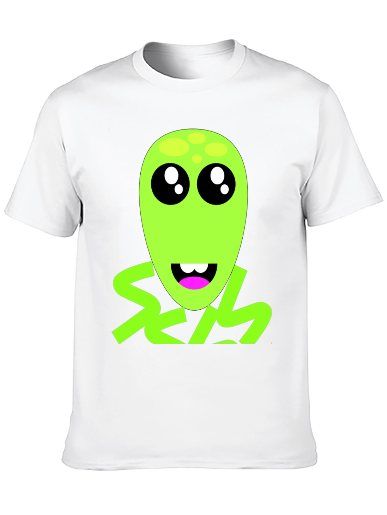 Funny Alien Graphic T-Shirt - Black Crew Neck