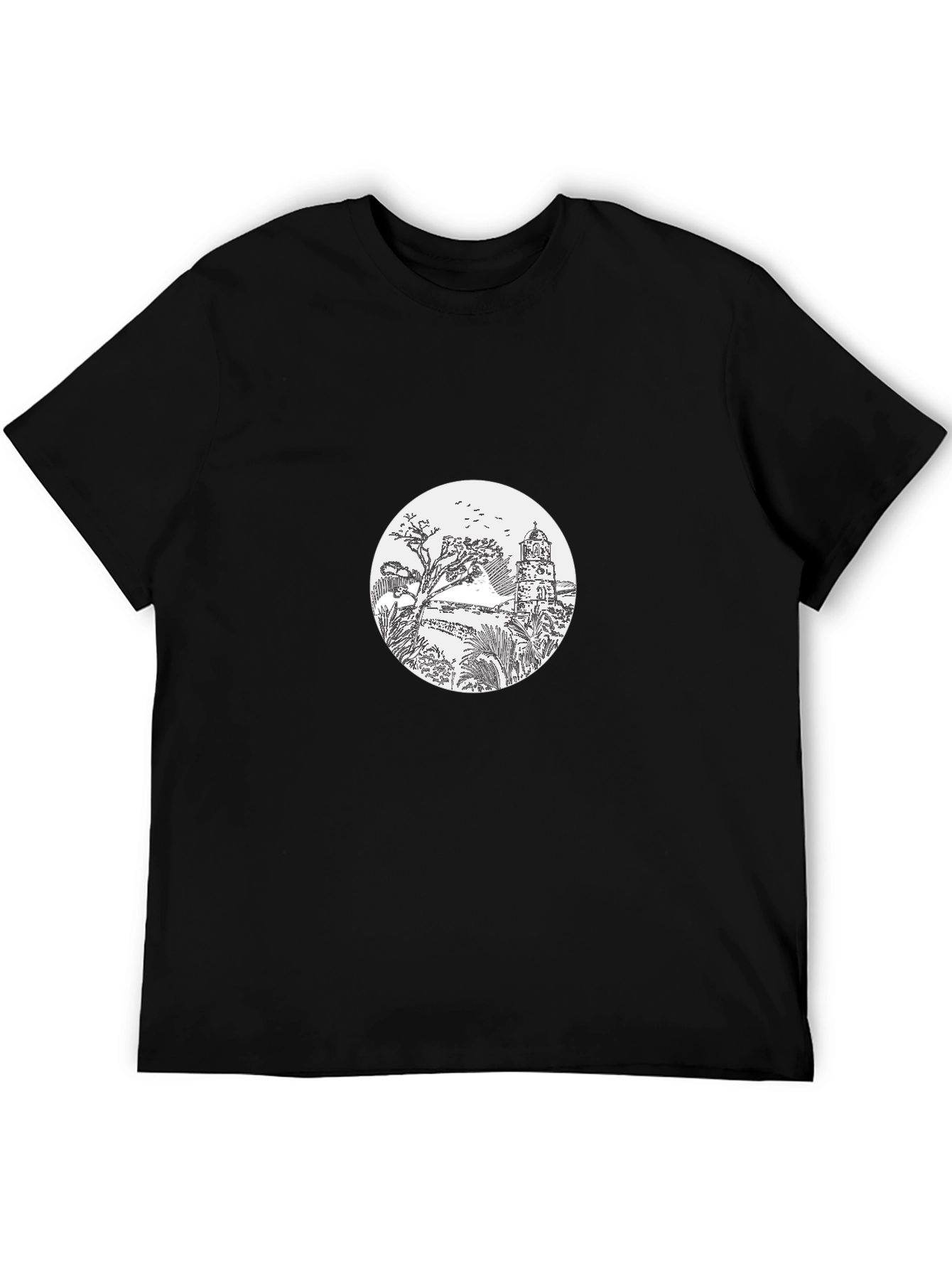 Scenic Tower Graphic Tee - Black