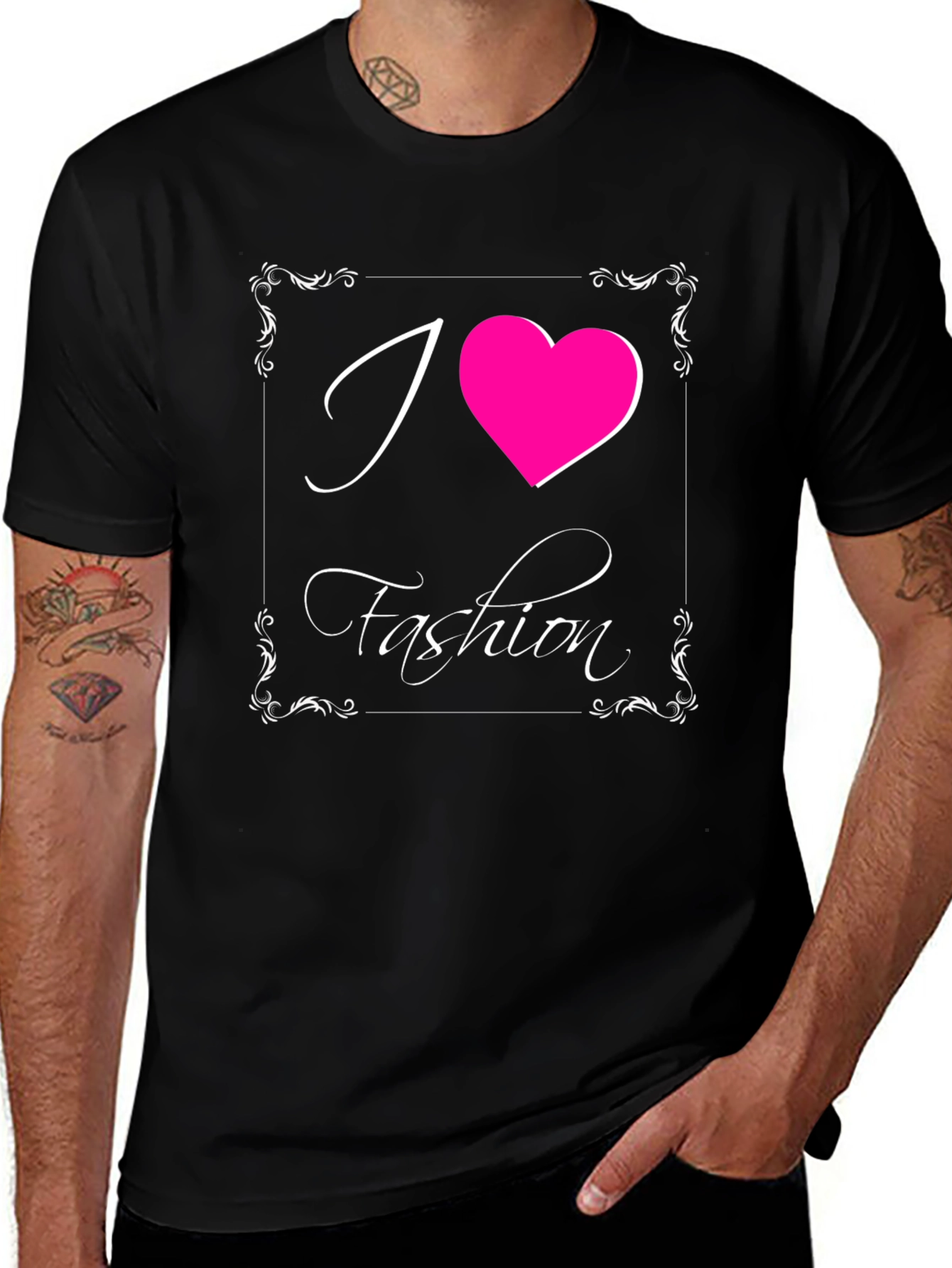 I Heart Fashion Black Graphic Tee