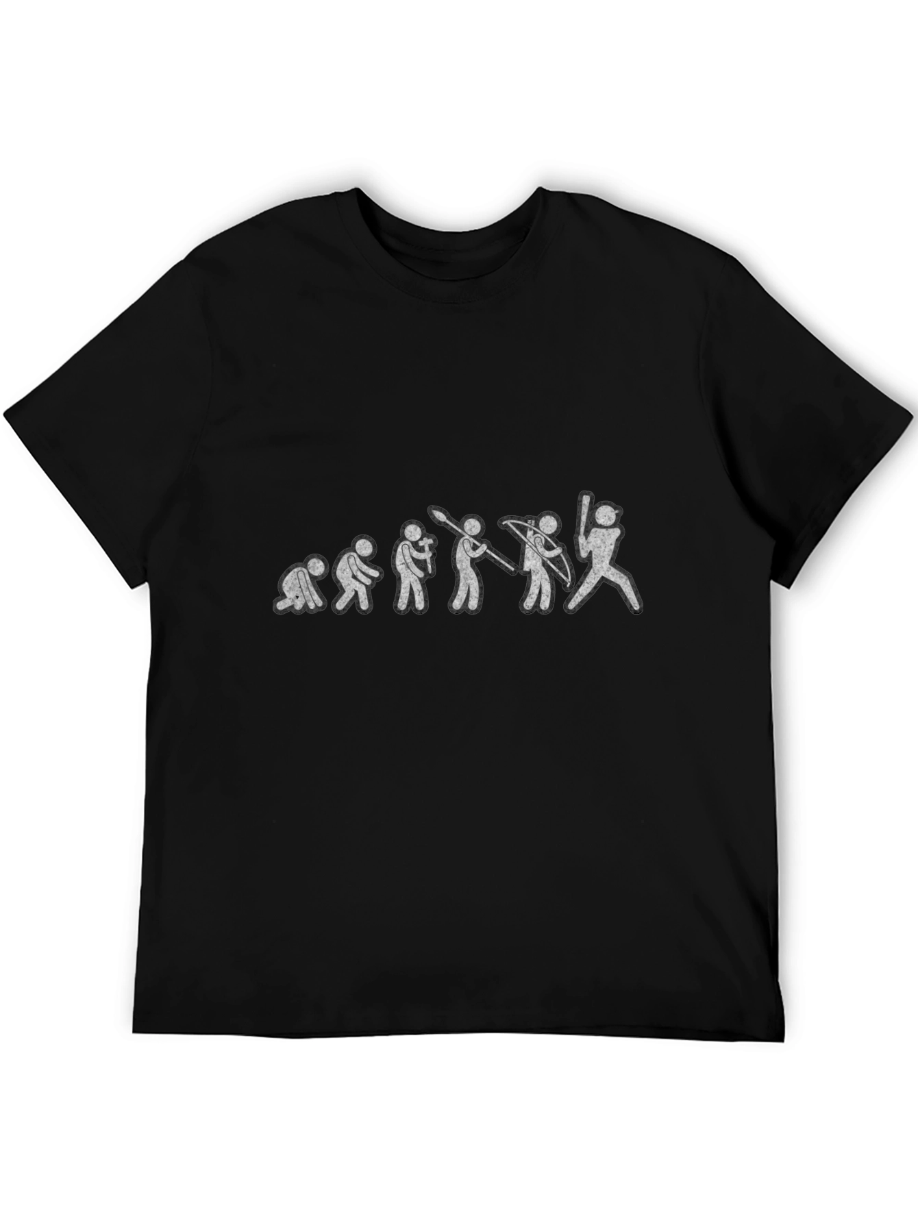 Evolution of Baseball Black Graphic Tee