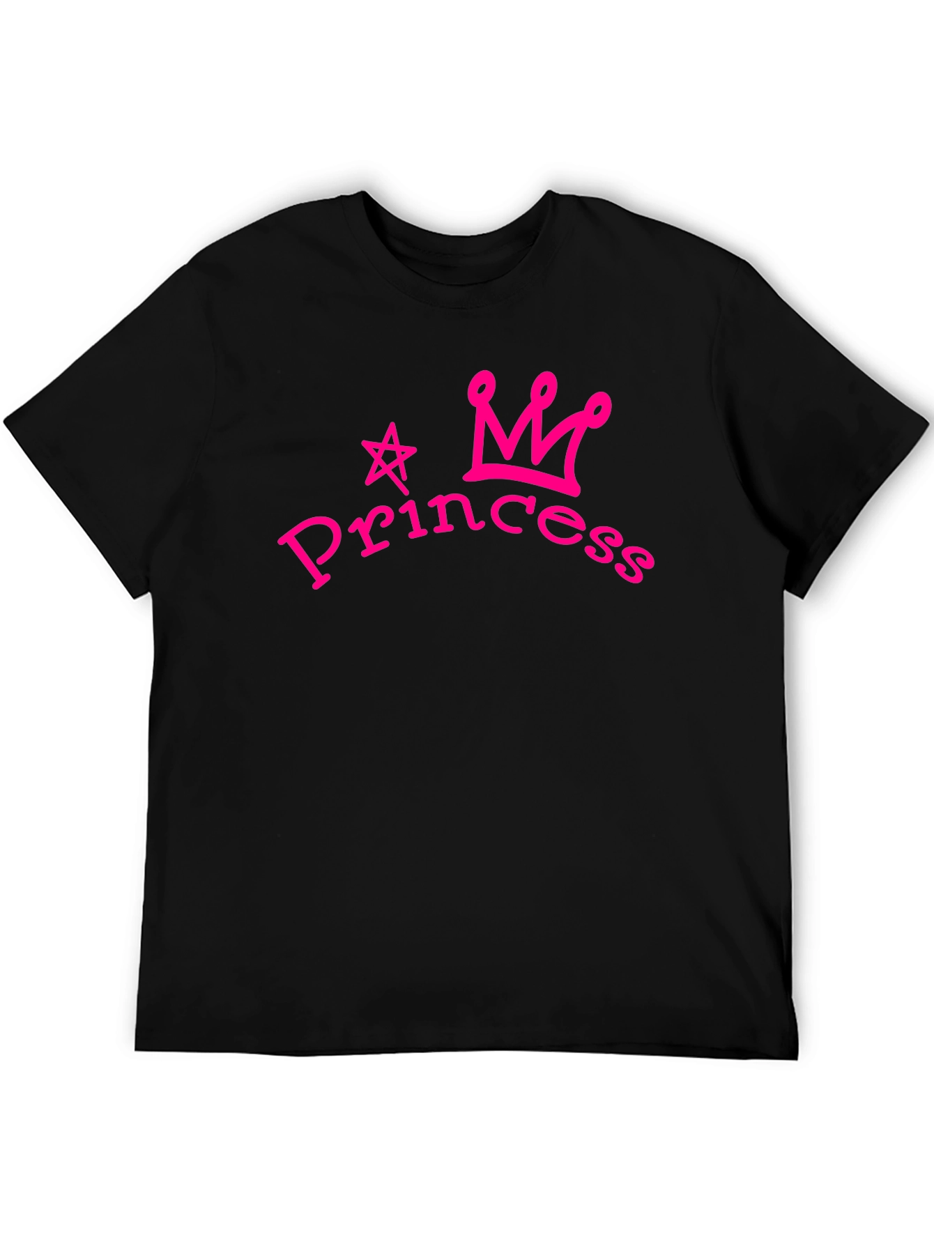 Princess Crown Graphic Tee - Stylish Black T-Shirt