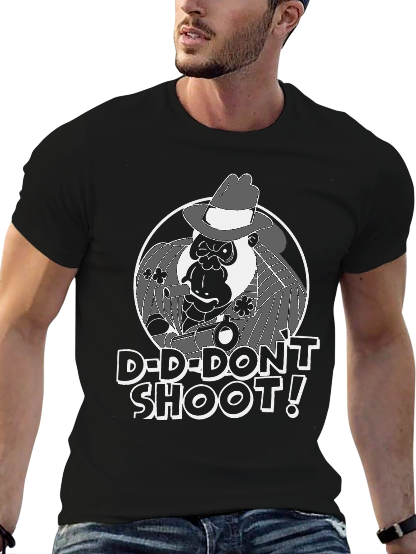 Gorilla Gangster Graphic Tee - D-D-Dont Shoot! T-Shirt