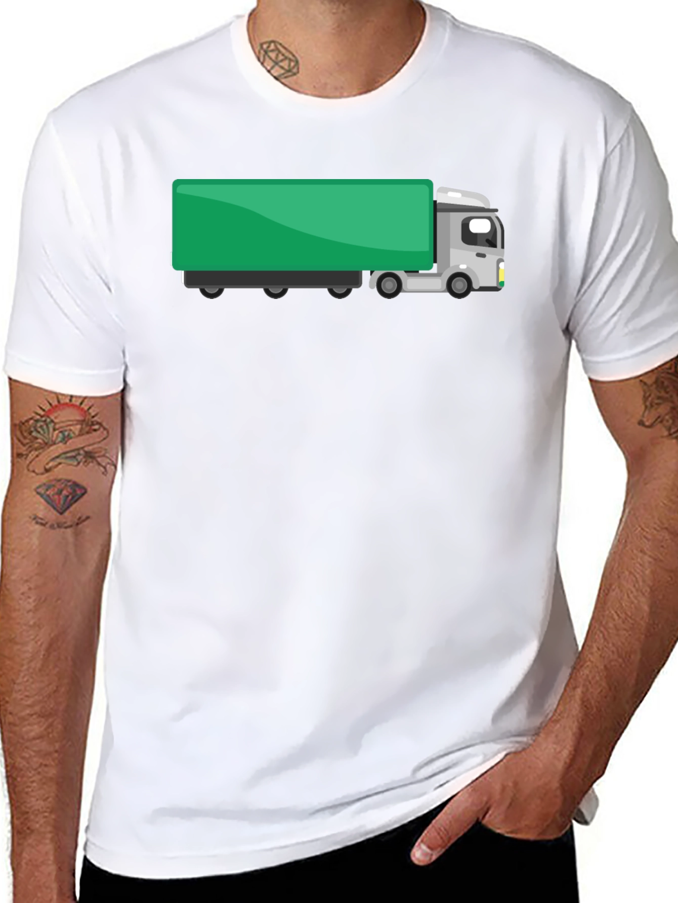 Truck Graphic T-Shirt - Black Cotton Tee