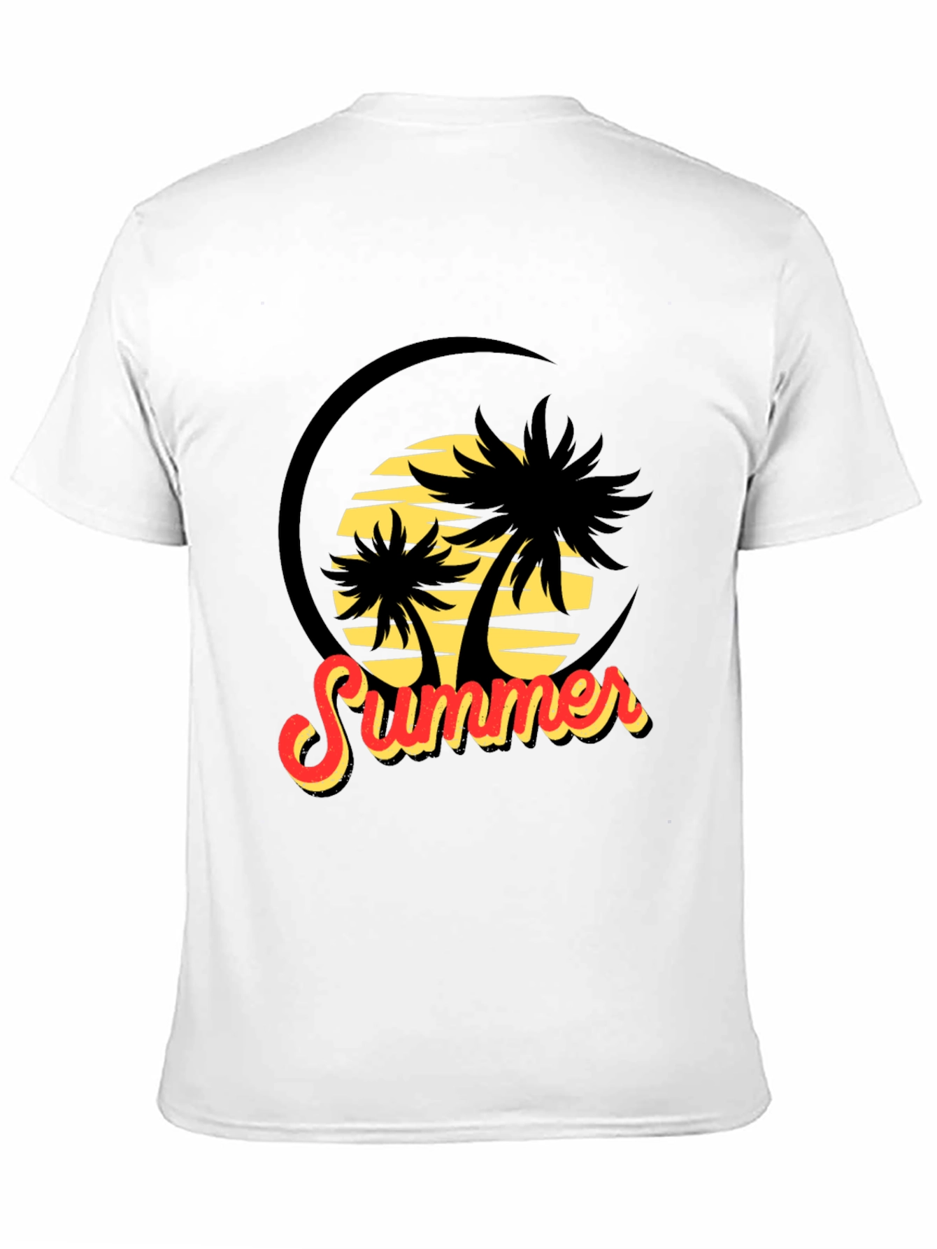 Summer Palms Black Graphic Tee