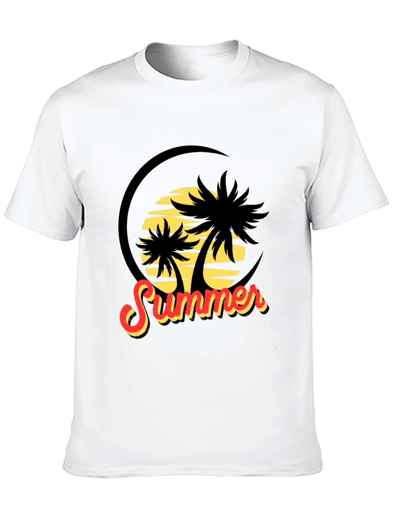 Summer Palms Black Graphic Tee
