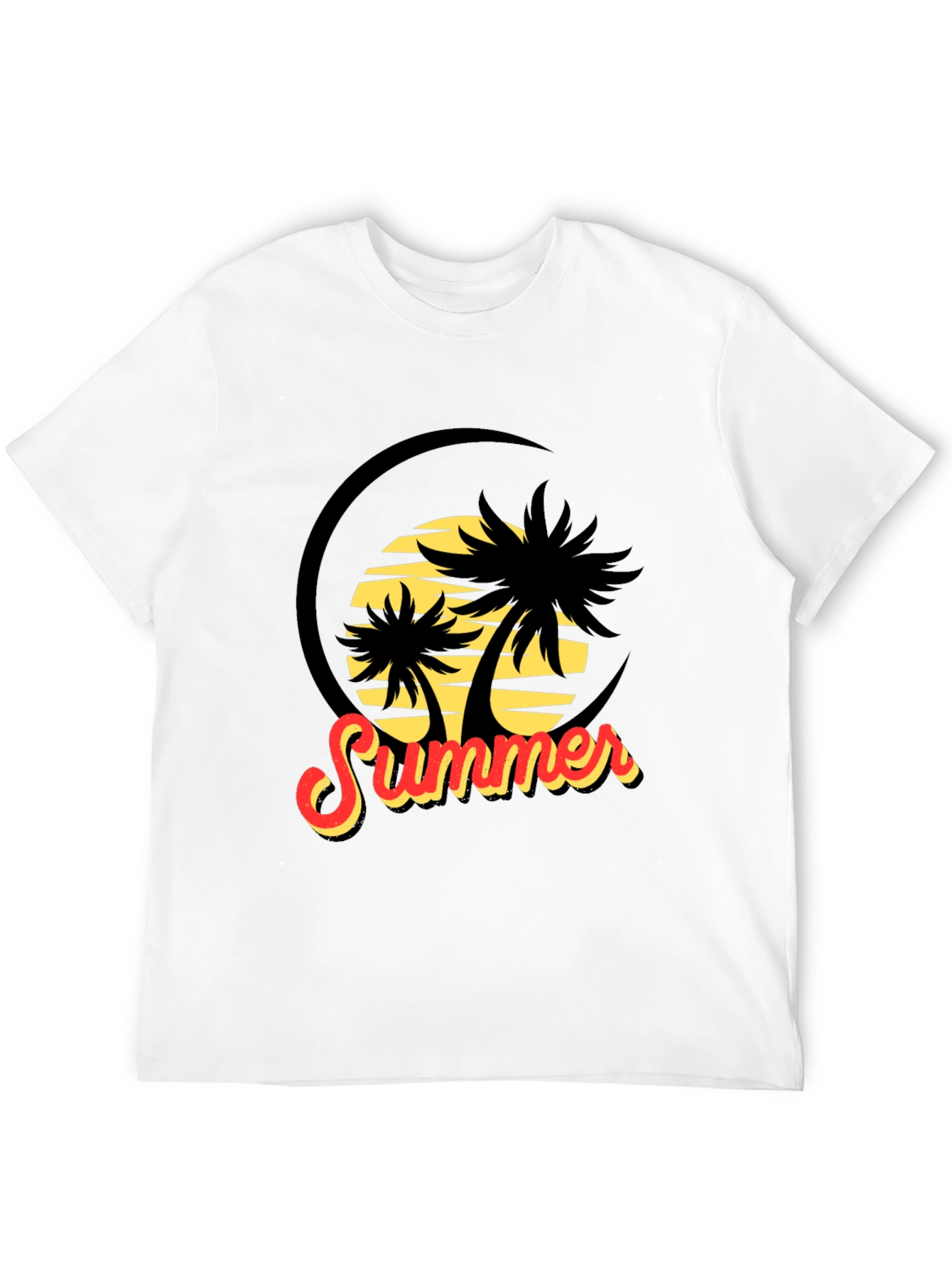 Summer Palms Black Graphic Tee