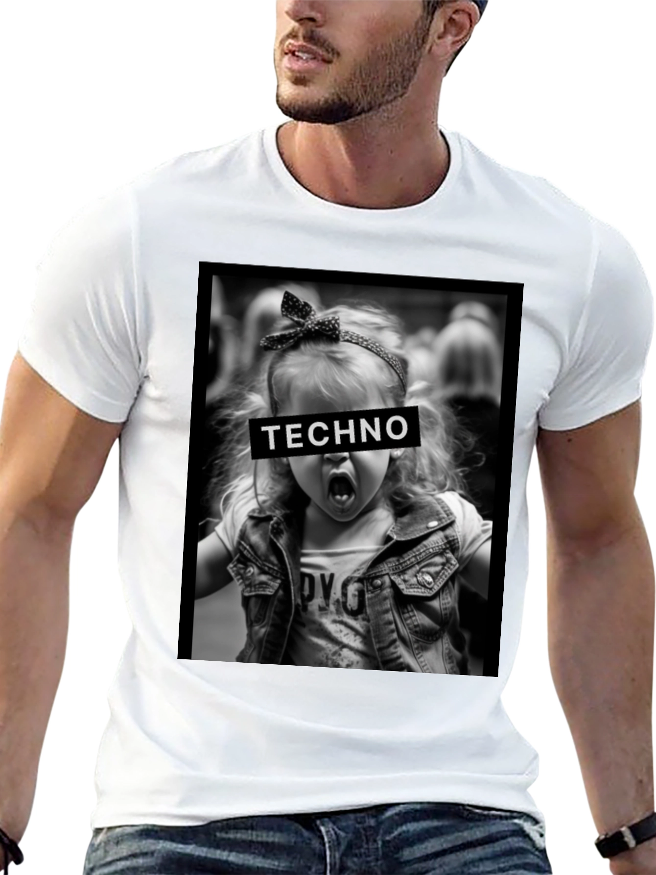 Techno Graphic Tee - Edgy Kids Style