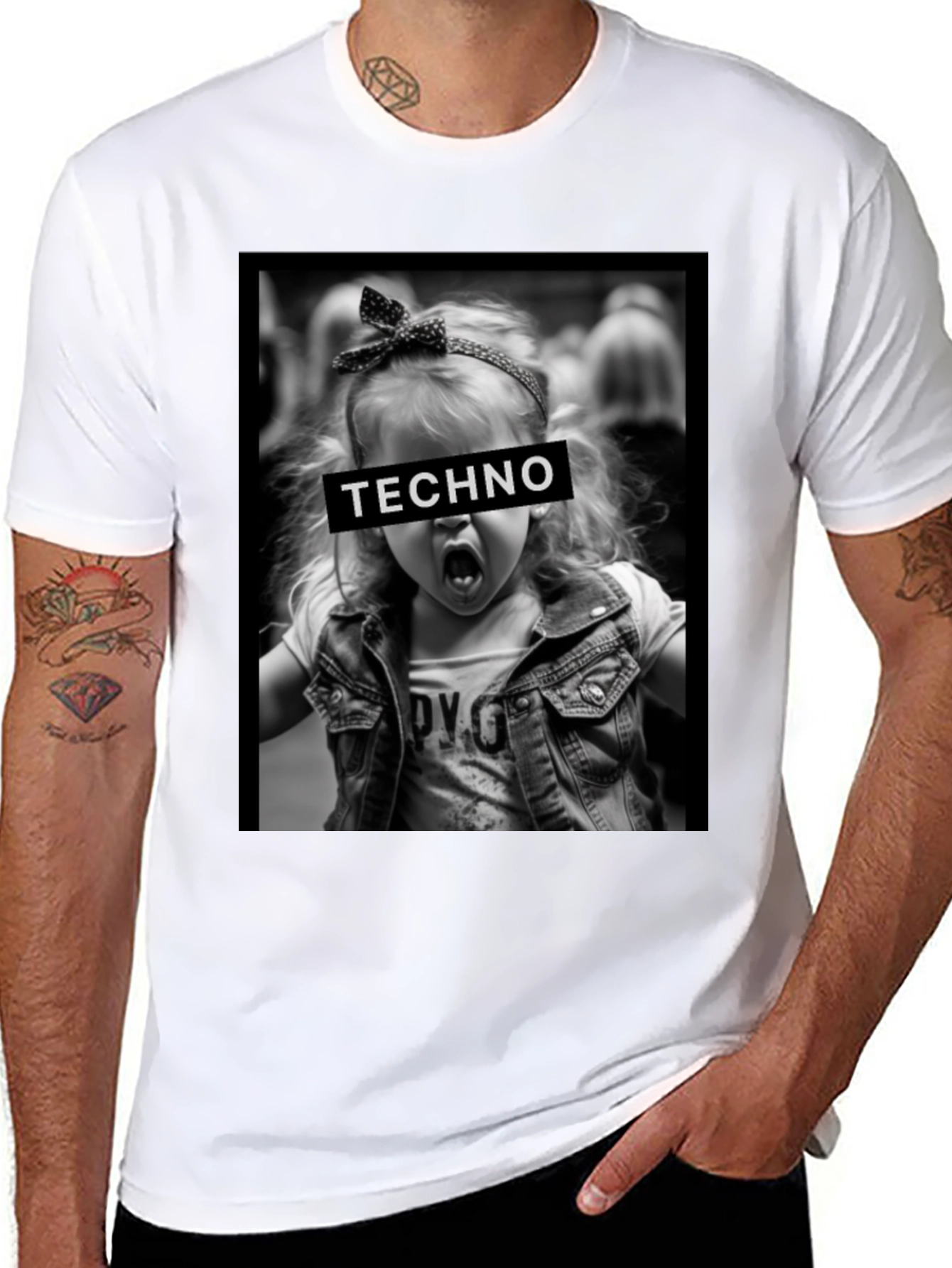 Techno Graphic Tee - Edgy Kids Style