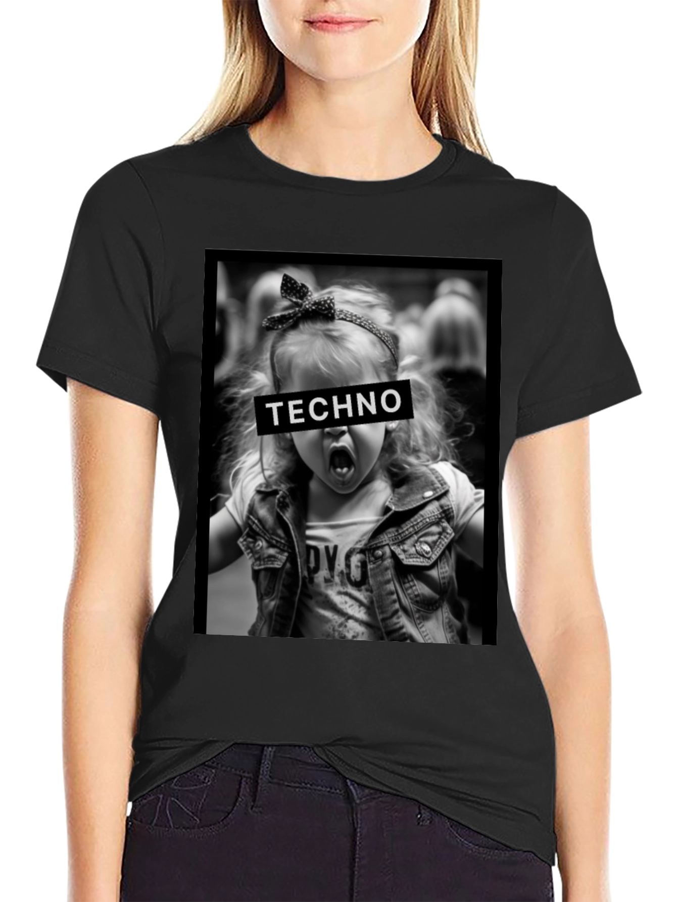 Techno Graphic Tee - Edgy Kids Style