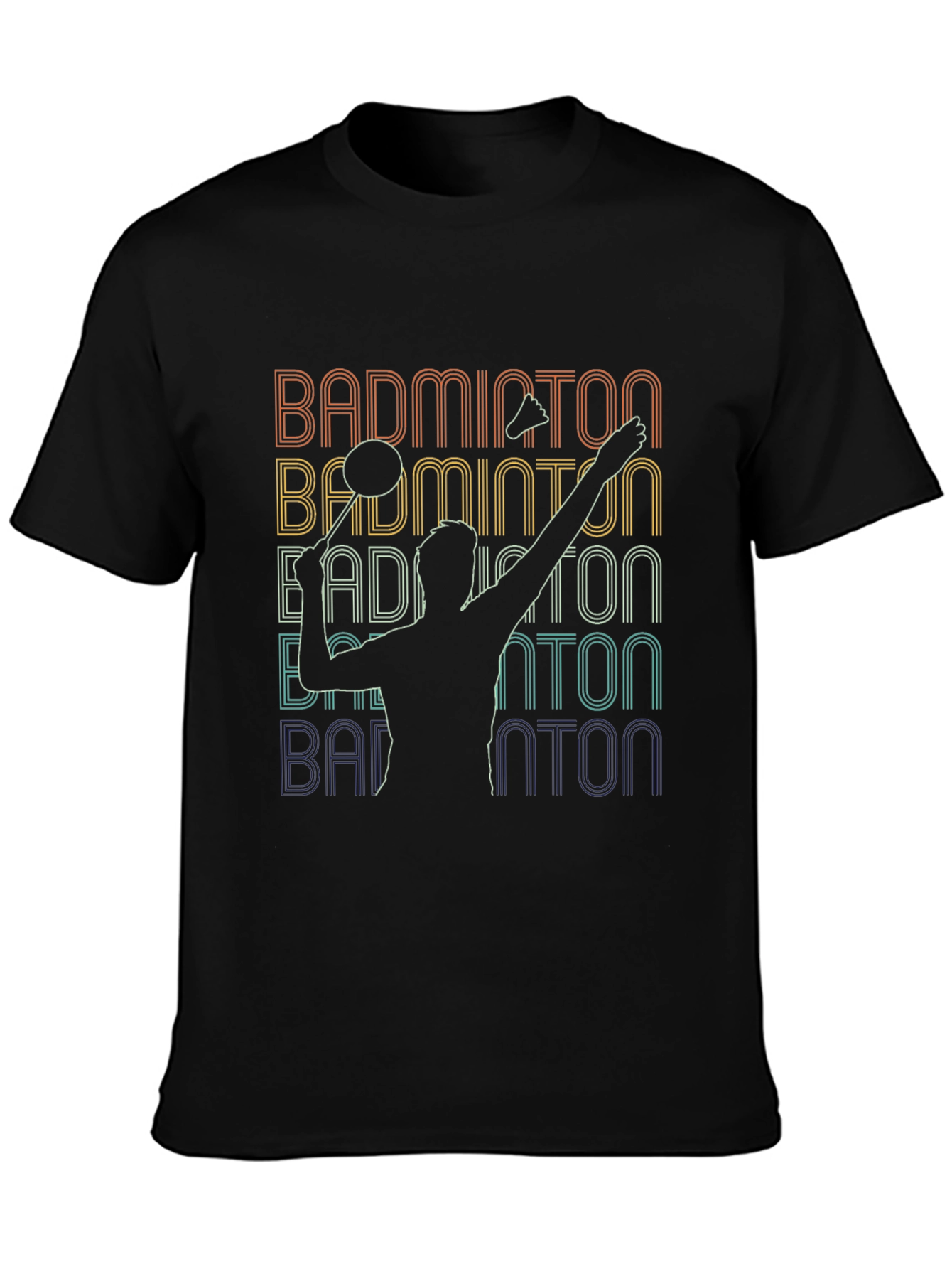 Retro Badminton Player T-Shirt