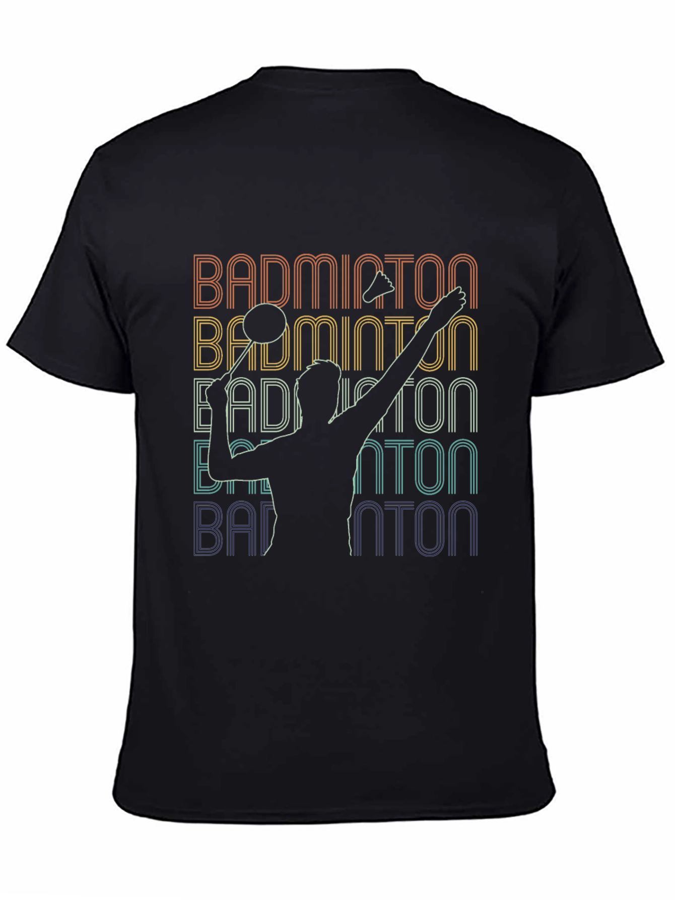 Retro Badminton Player T-Shirt