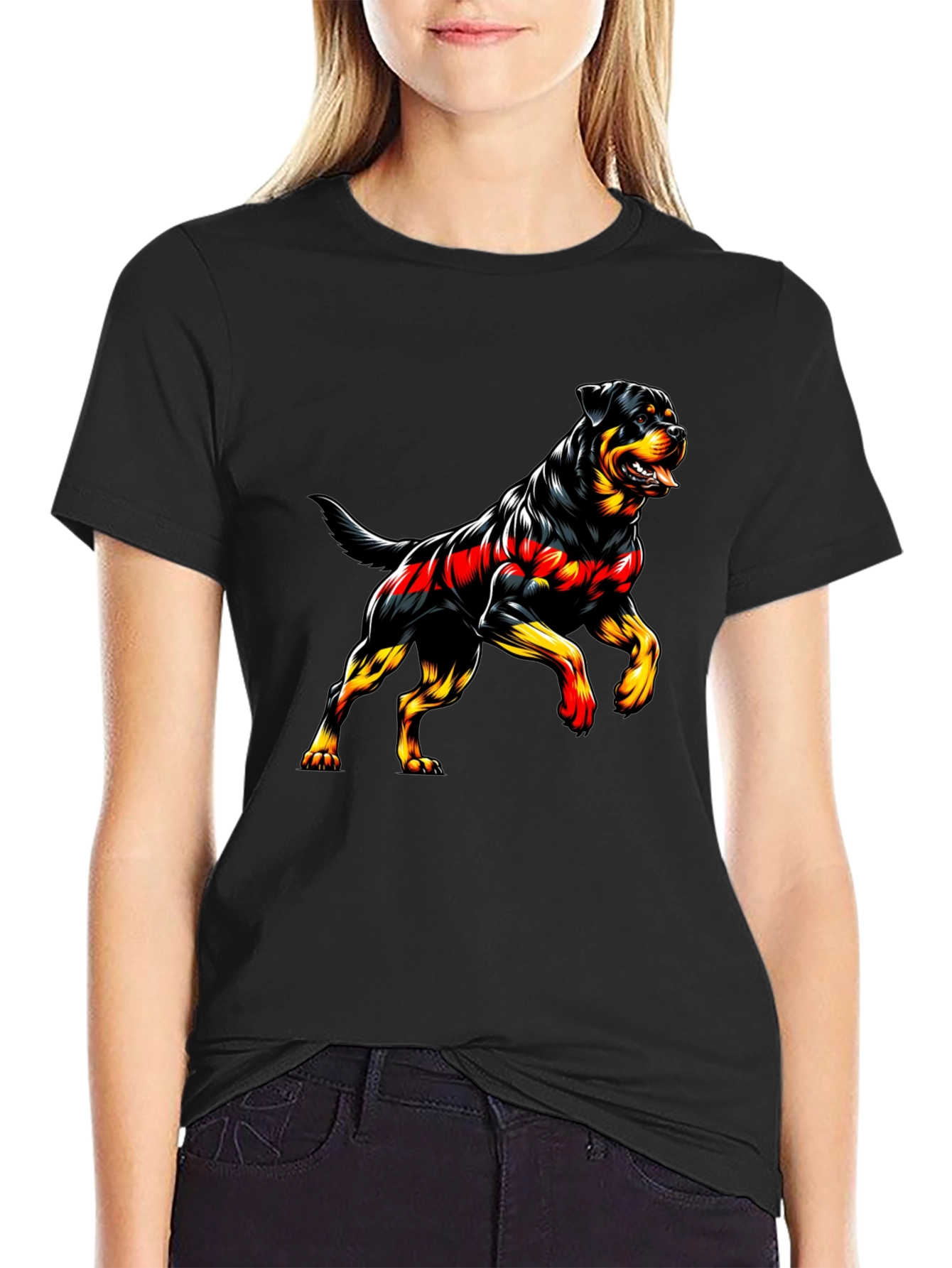 Rottweiler Graphic Tee - Black T-Shirt