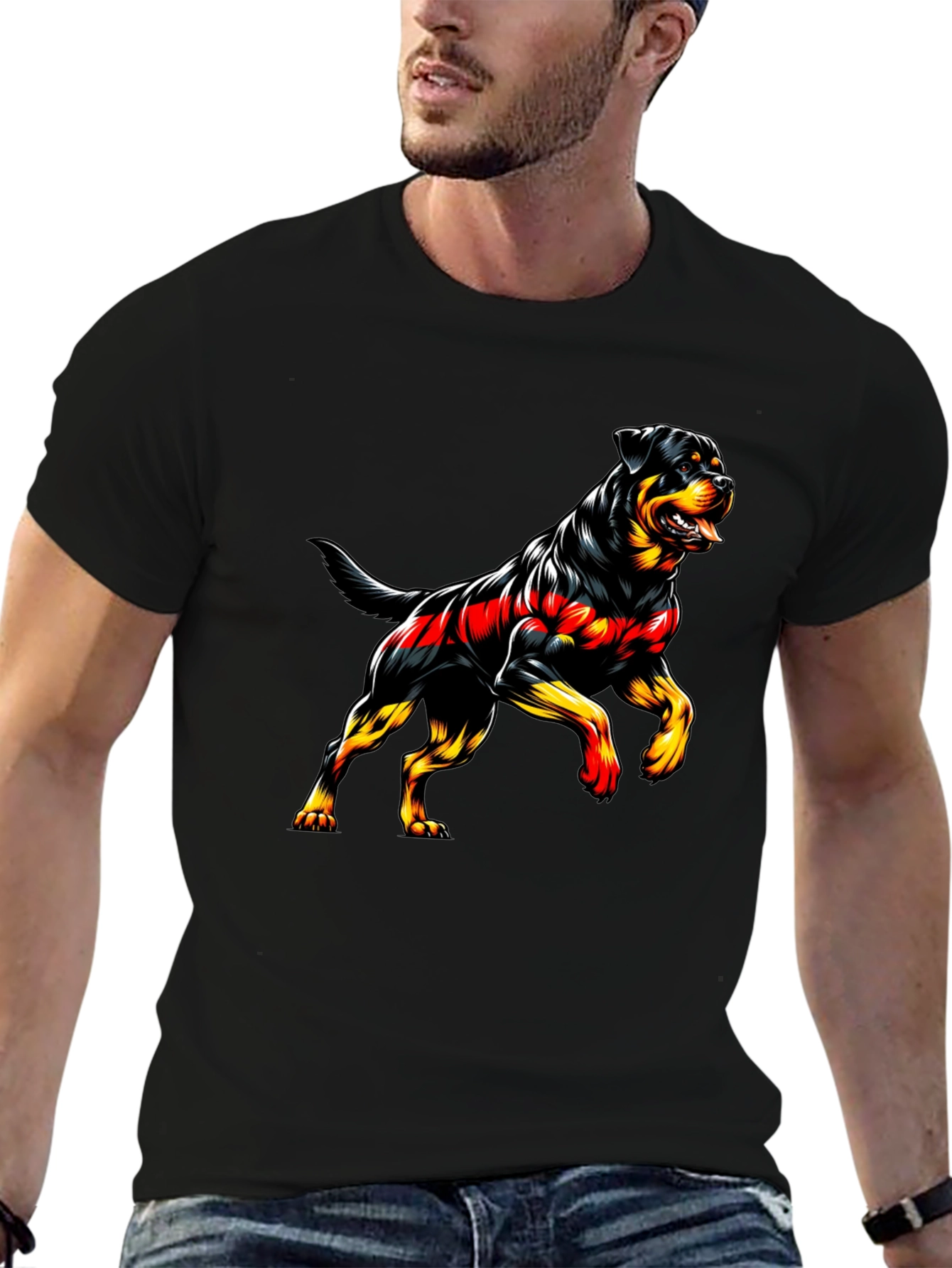 Rottweiler Graphic Tee - Black T-Shirt