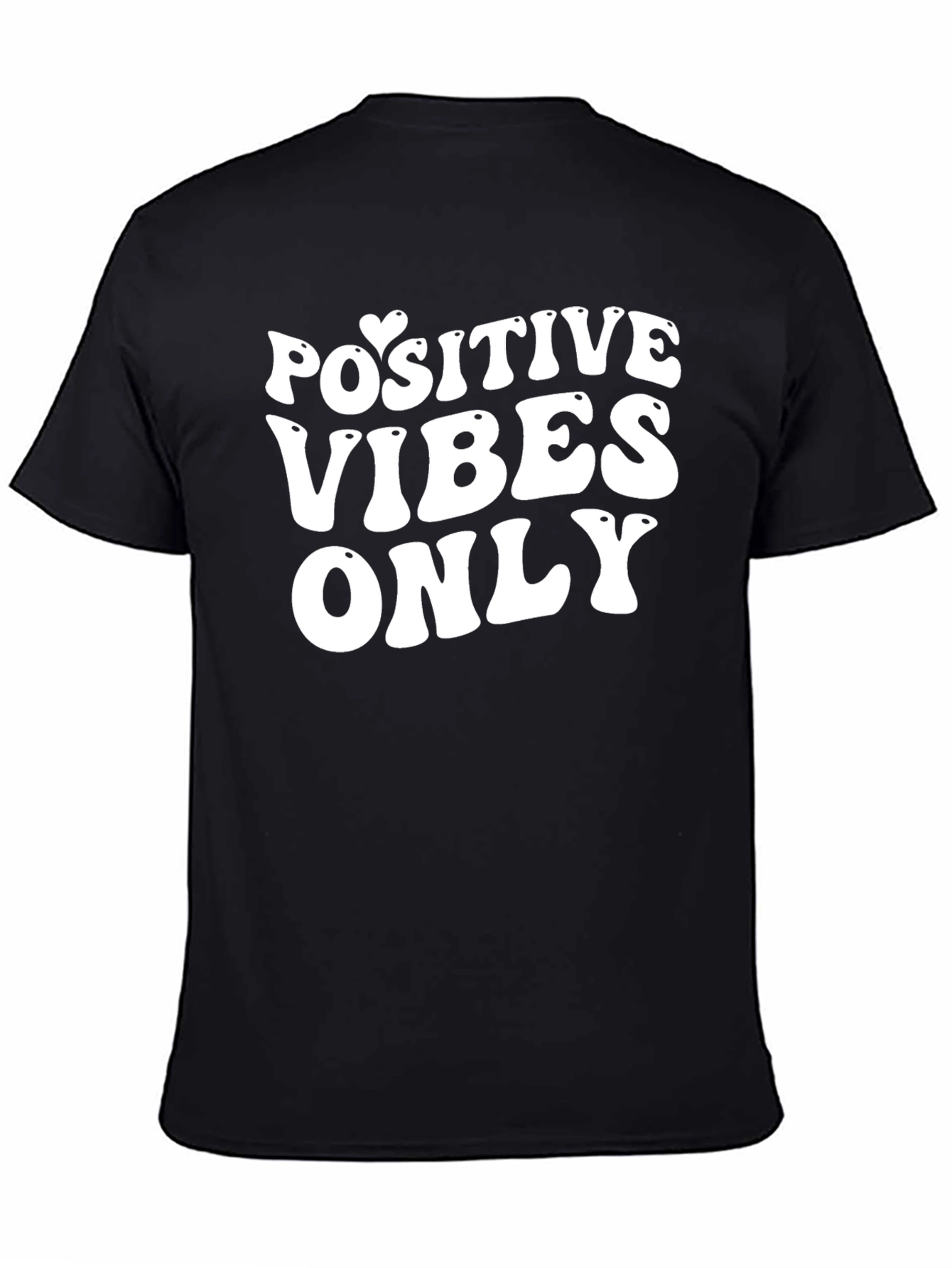 Positive Vibes Only Black Graphic Tee