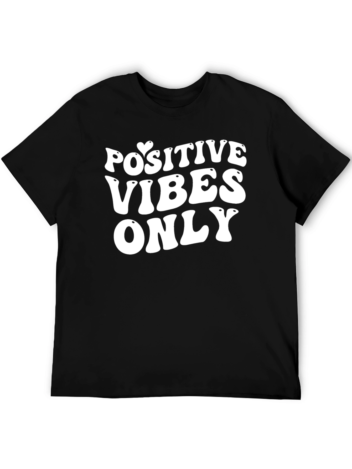 Positive Vibes Only Black Graphic Tee