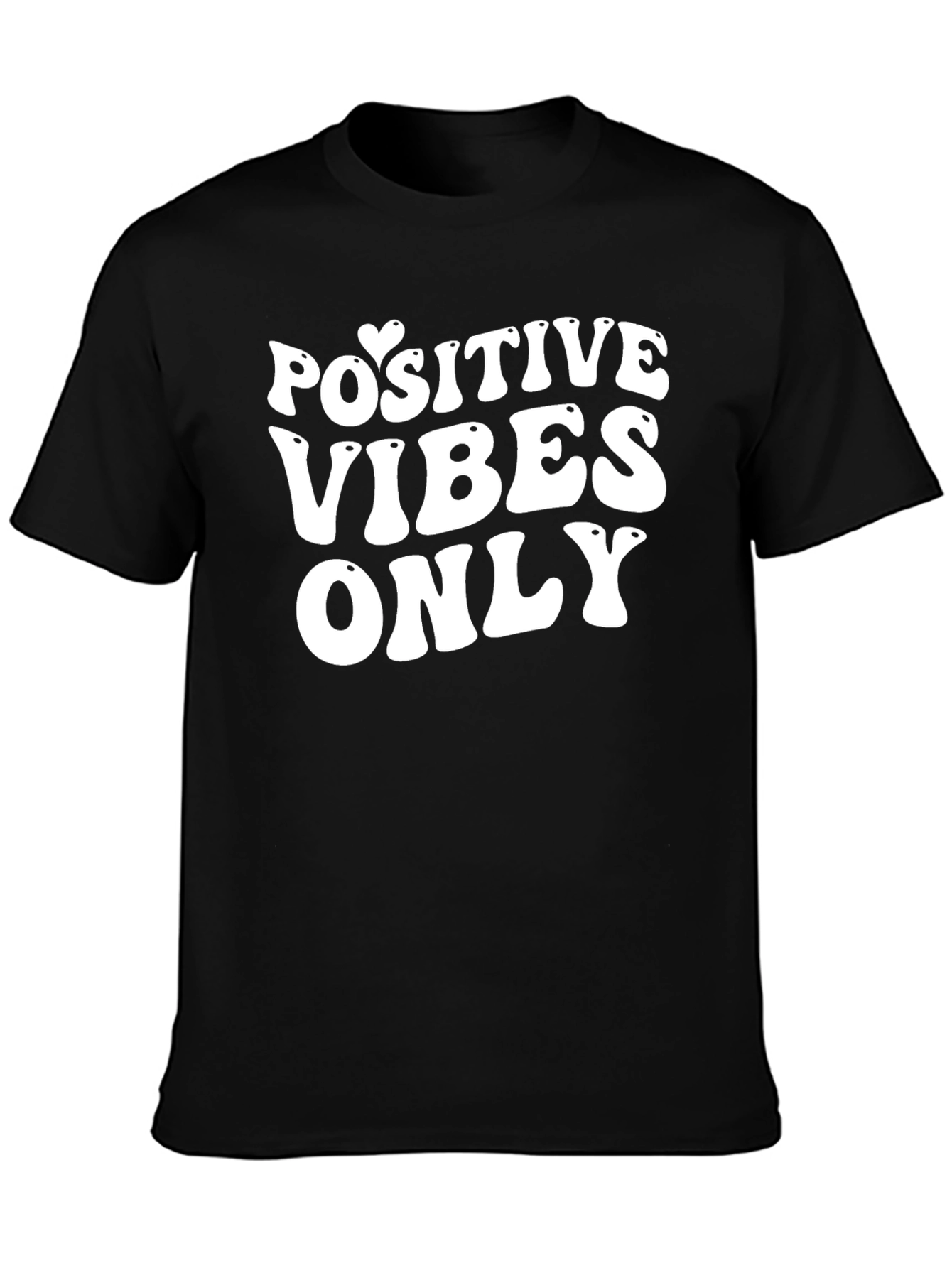 Positive Vibes Only Black Graphic Tee
