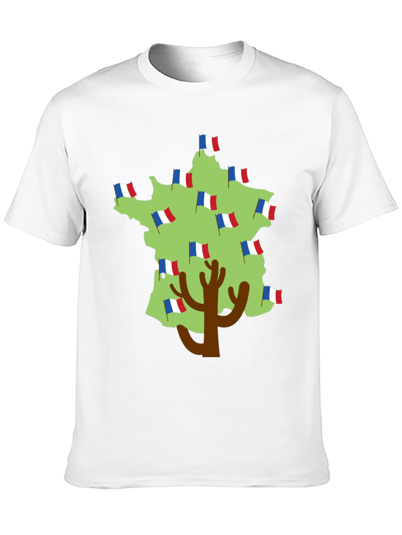 France Flag Tree T-Shirt - French Pride Tee