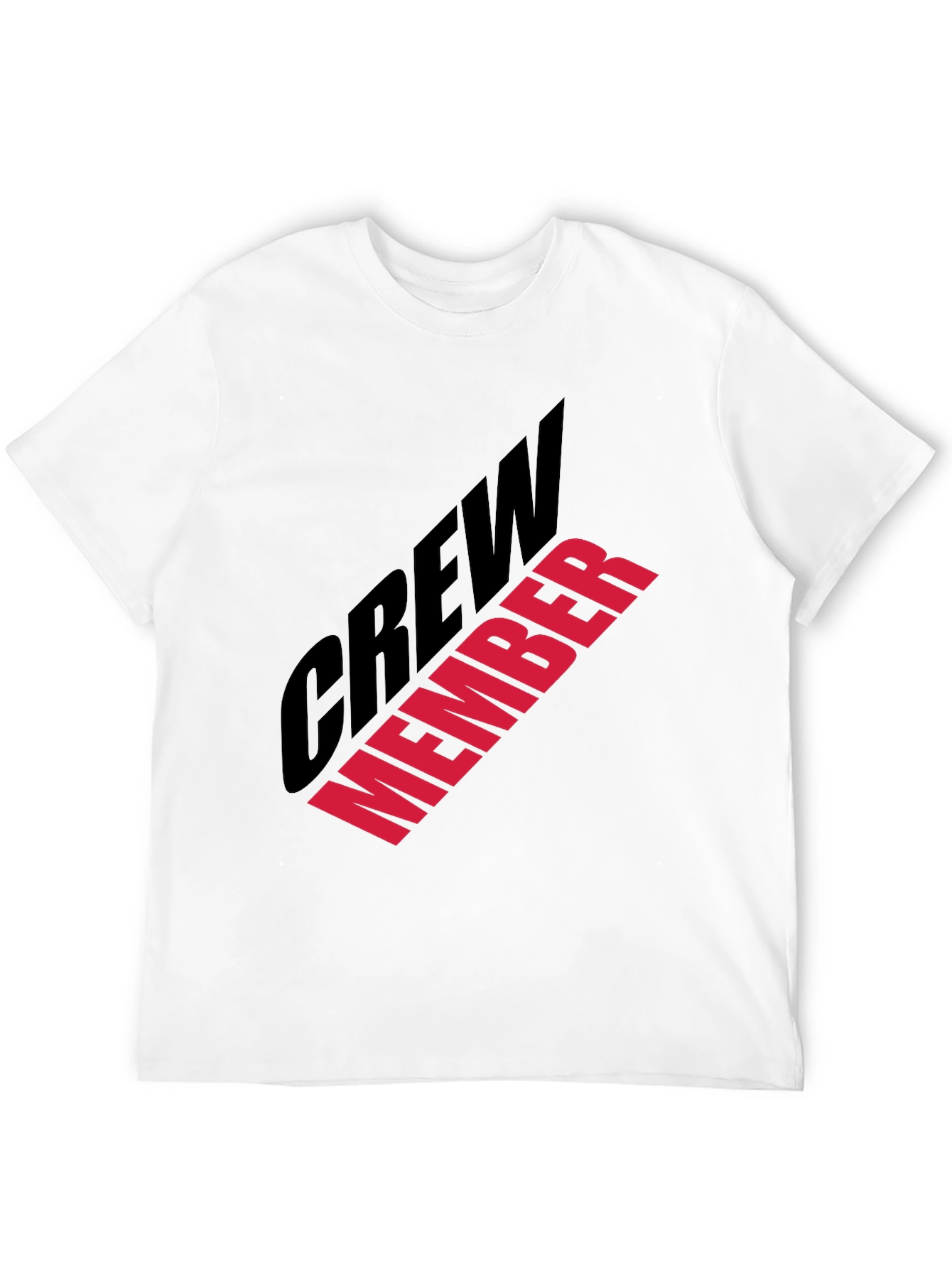 Crew Member Graphic Print Black T-Shirt