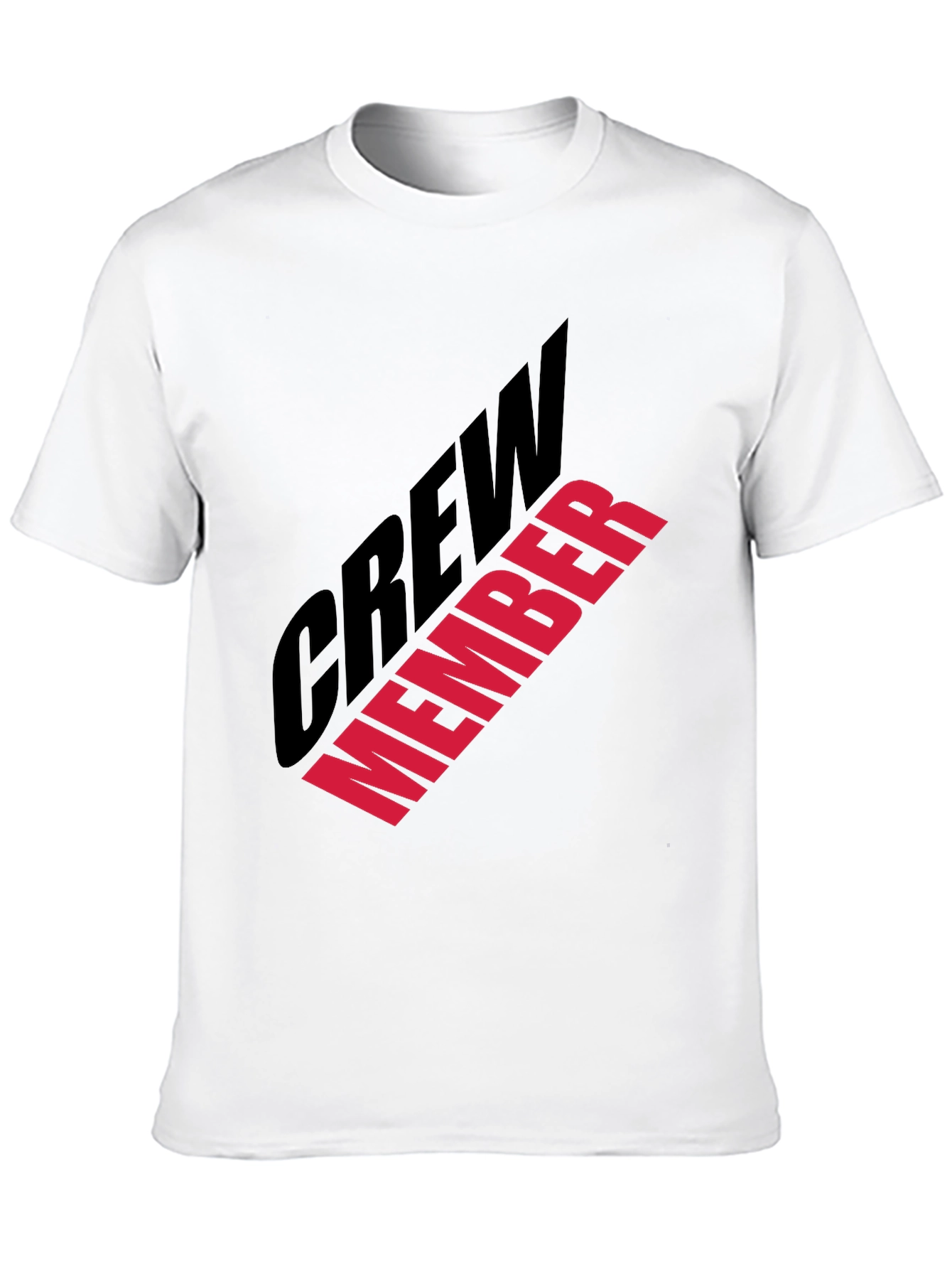 Crew Member Graphic Print Black T-Shirt